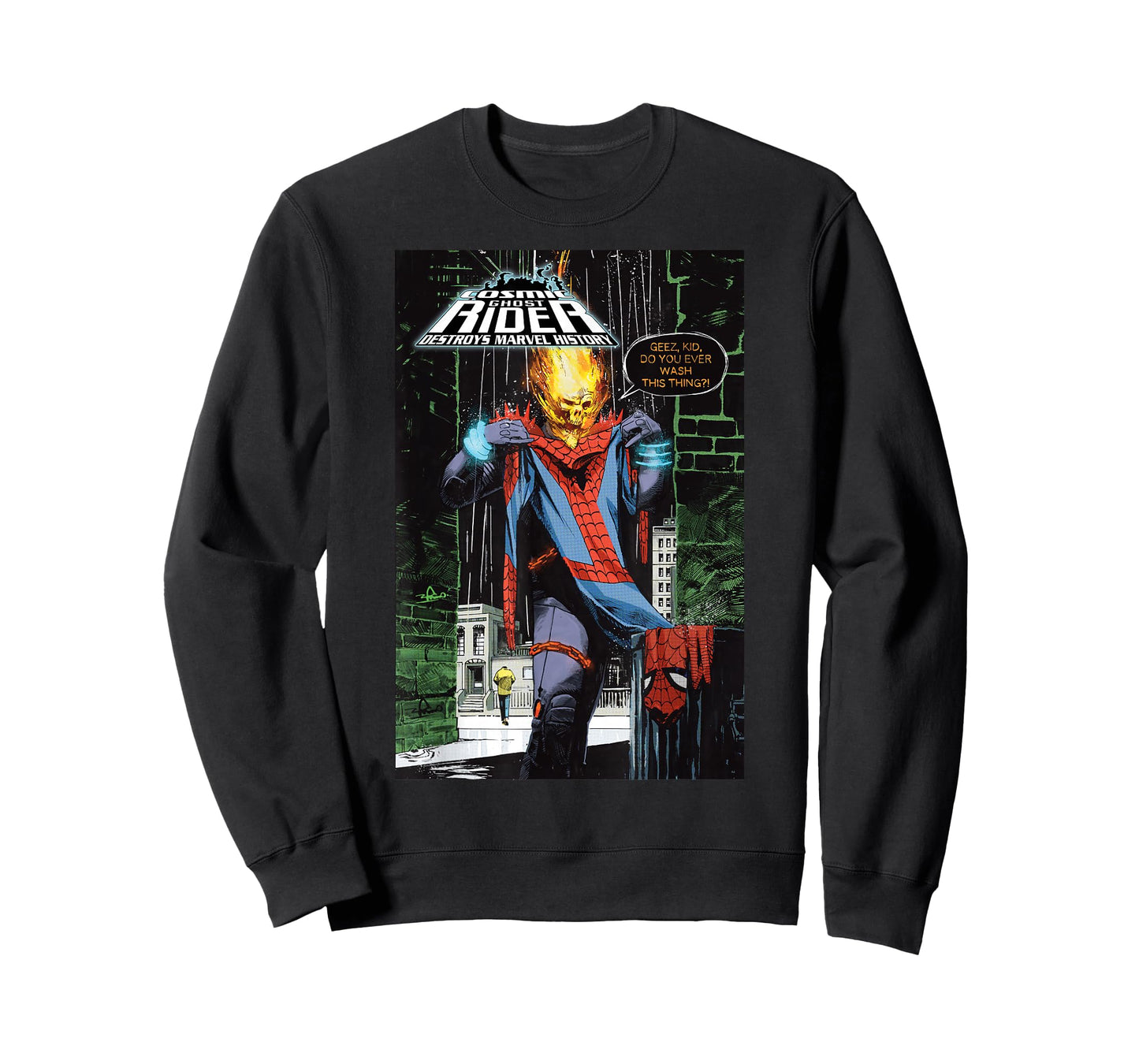 Marvel Ghost Rider Destroys Marvel History Comic Book Cover T-Shirt