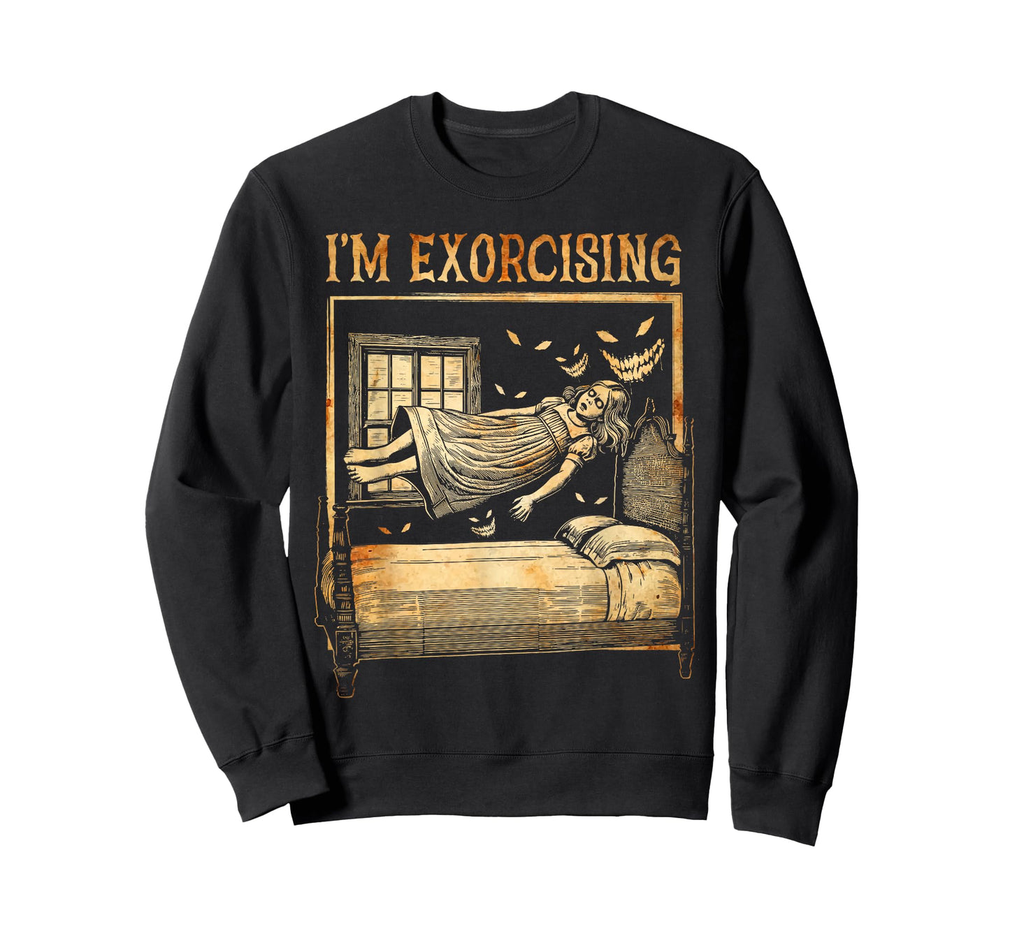 Halloween Fitness Horror Ghost I'm Exorcising Funny Gym T-Shirt