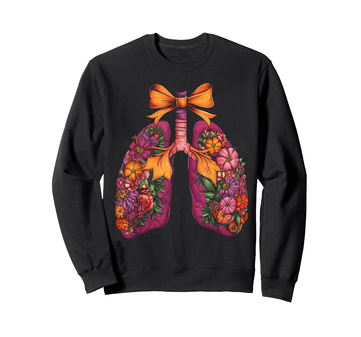 Lungs Flower Halloween Respiratory Therapist bow coquette T-Shirt