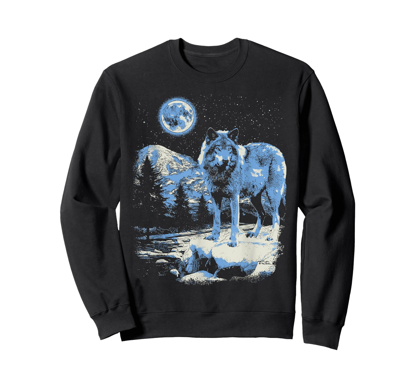 Vintage Wolf 90s Grunge Animal Retro Howling Wolf Aesthetic T-Shirt