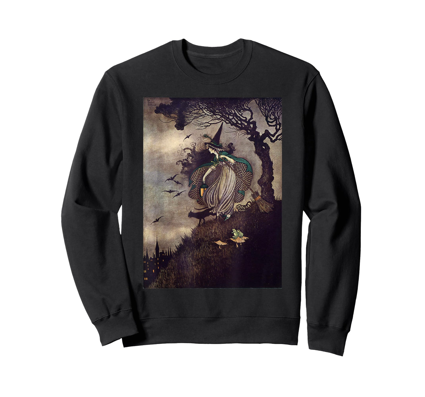 Little Young Witch By Ida Rentoul Outhwaite Black Cat Town T-Shirt