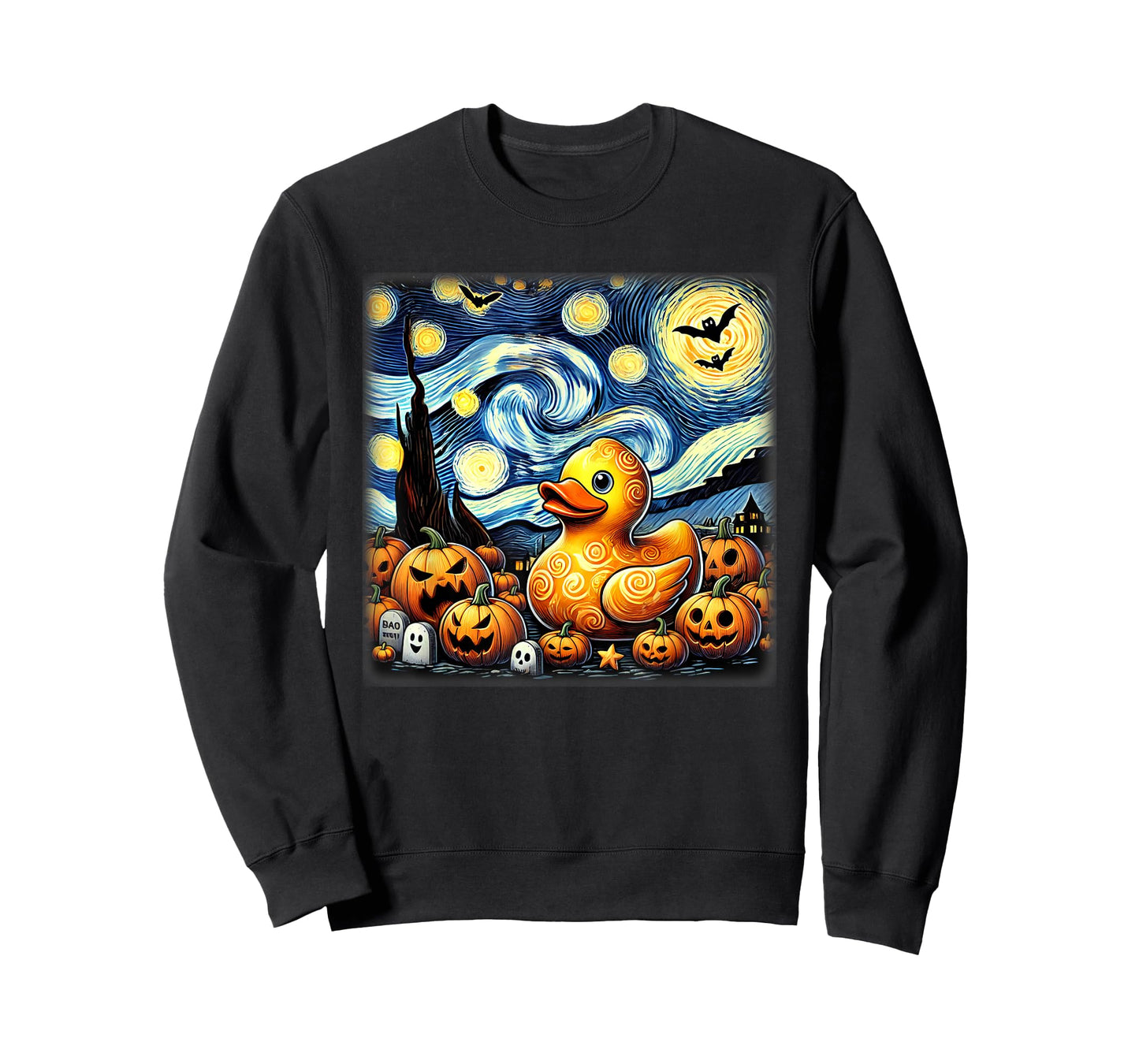 Starry Night Rubber Duck Halloween T-Shirt