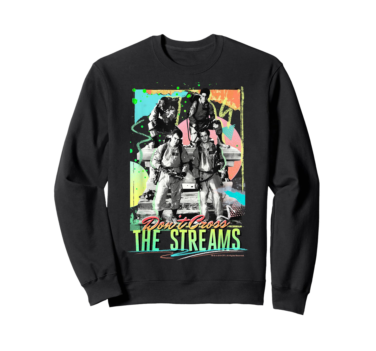Ghostbusters Don't Cross The Streams Retro Neon Poster T-Shirt