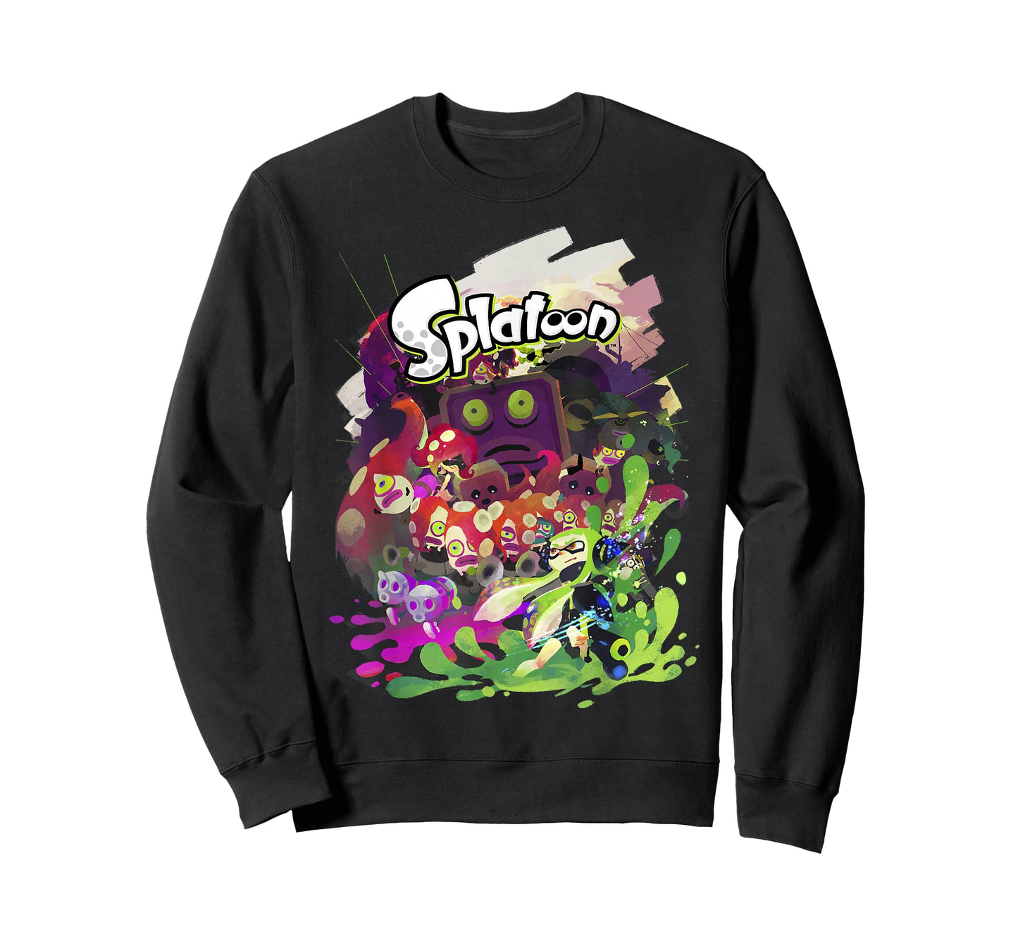 Splatoon Abstract Painted Logo Portrait T-Shirt