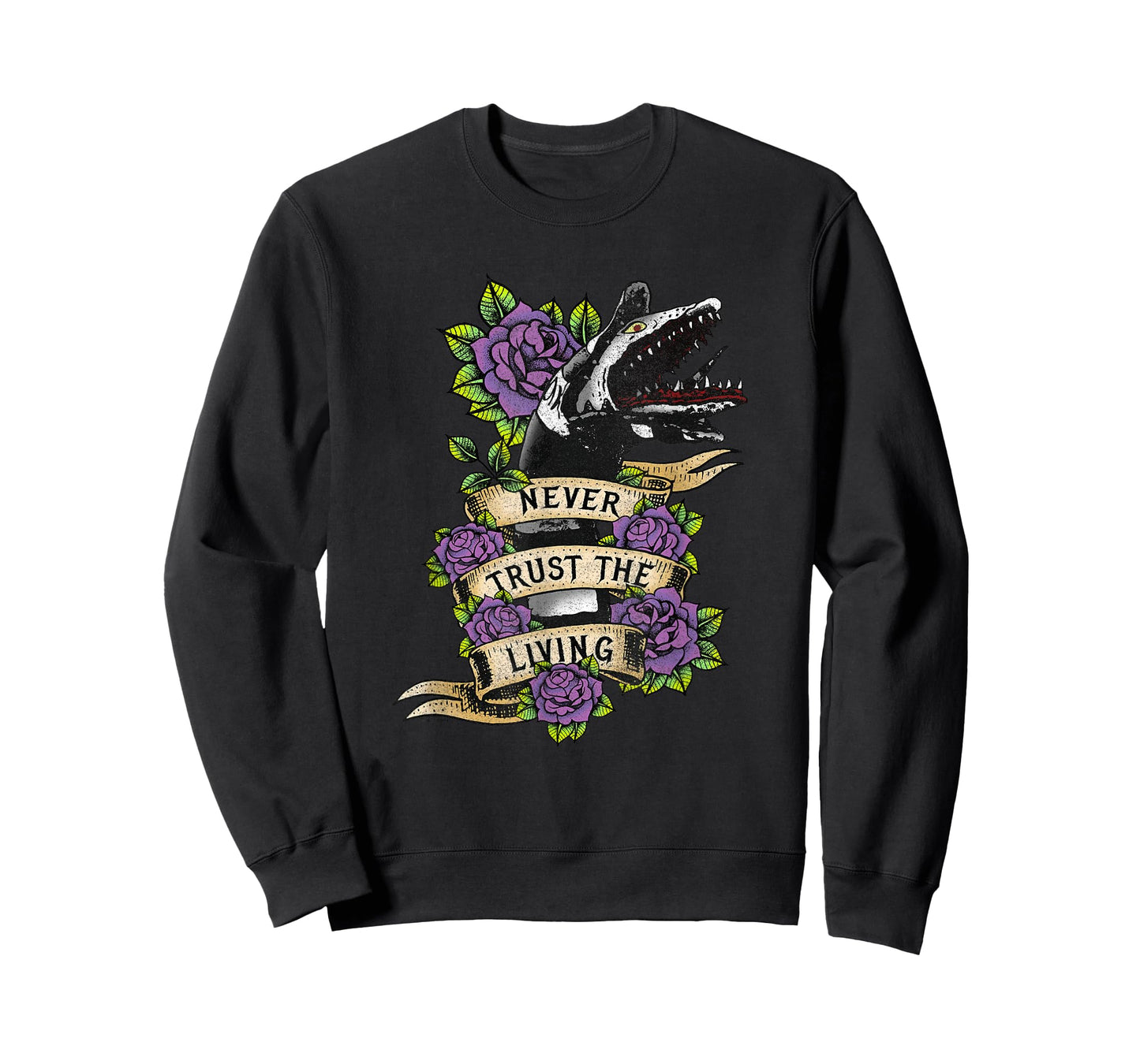 Beetlejuice Vintage Never Trust The Living Sandworm Tattoo T-Shirt