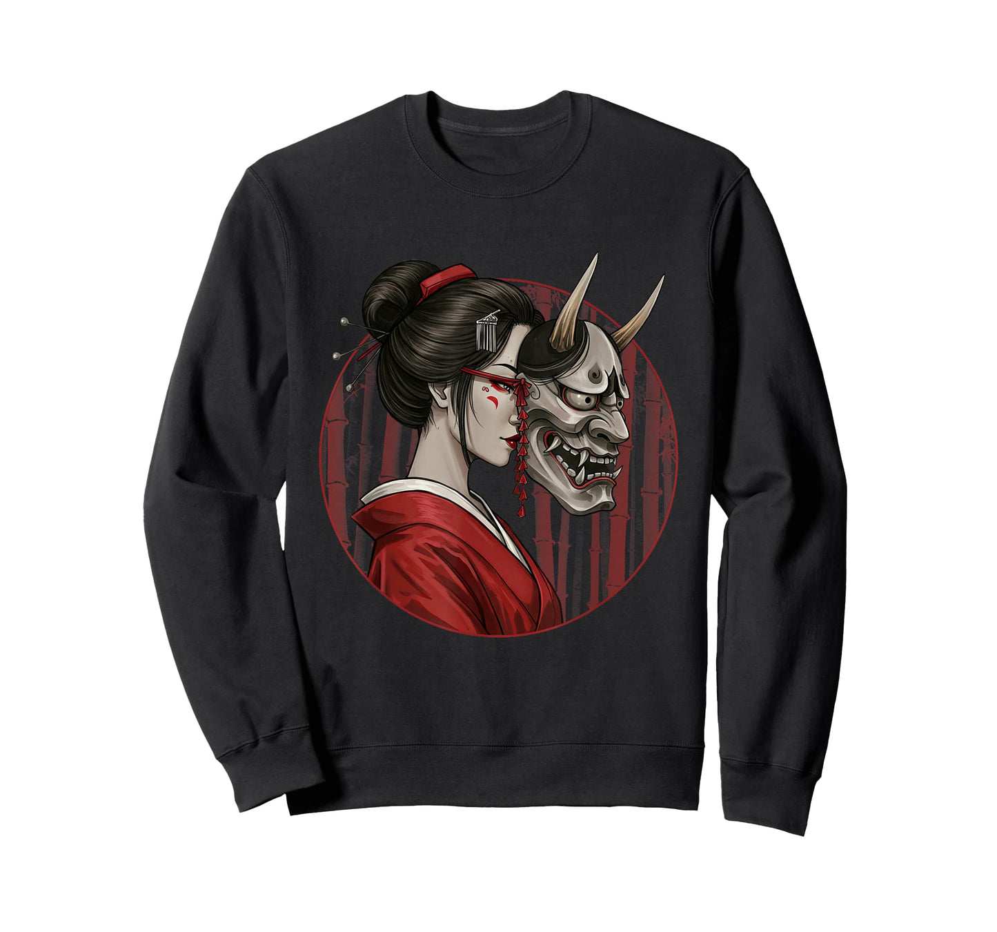 Geisha Hannya Noh mask Oni Aesthetics Japanese graphics T-Shirt