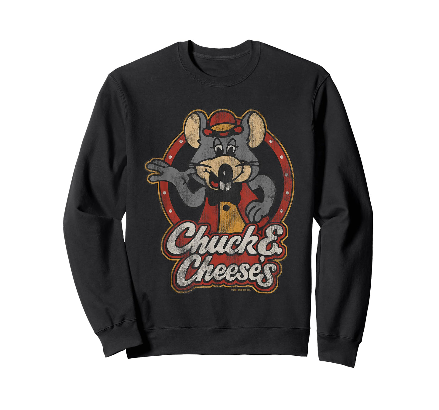 Chuck E. Cheese Classic Entertainer Portrait Distressed T-Shirt