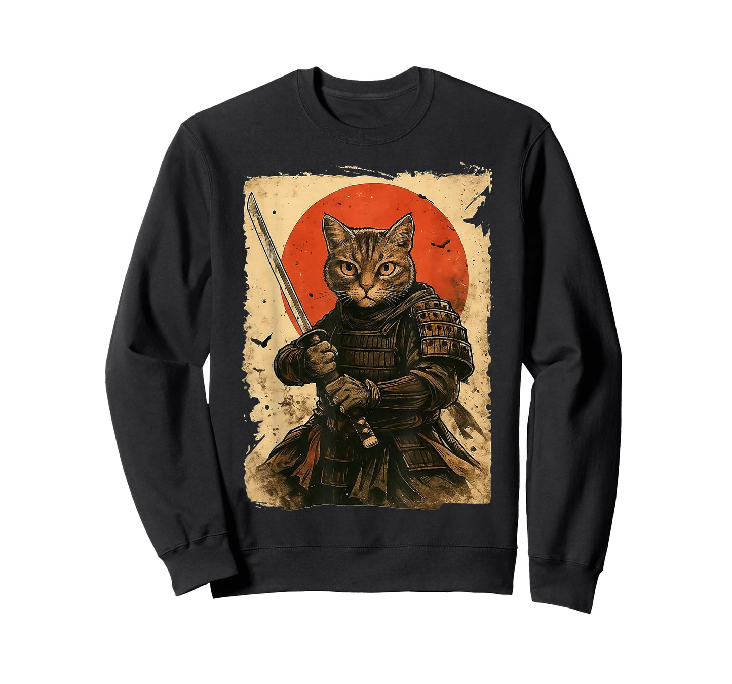 Cat Samurai Vintage Japanese Warrior T-Shirt
