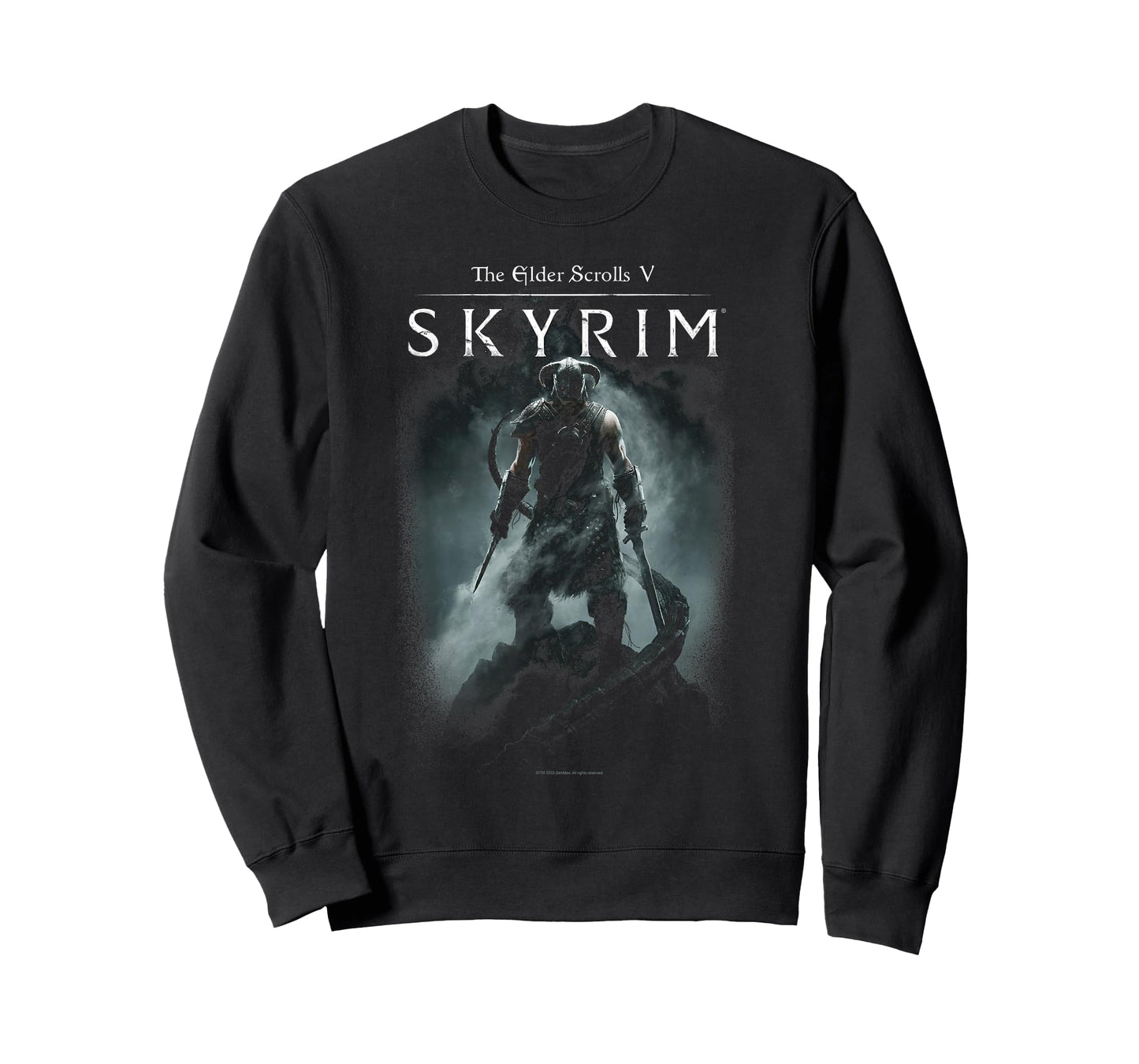 Elder Scrolls Skyrim Dragonborn In Silhouette Video Game T-Shirt