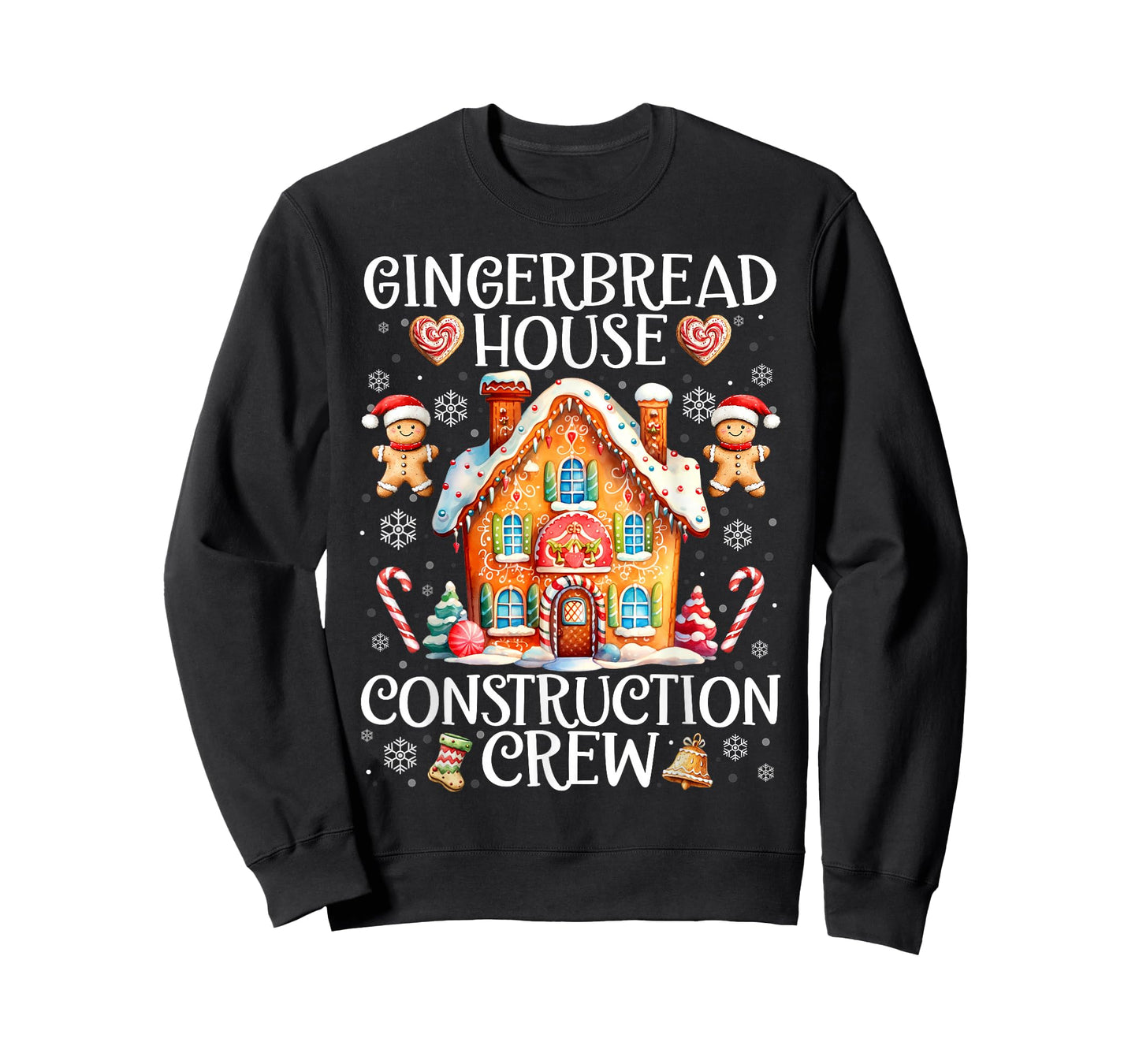 Gingerbread House Construction Crew Baking Christmas Cookie T-Shirt