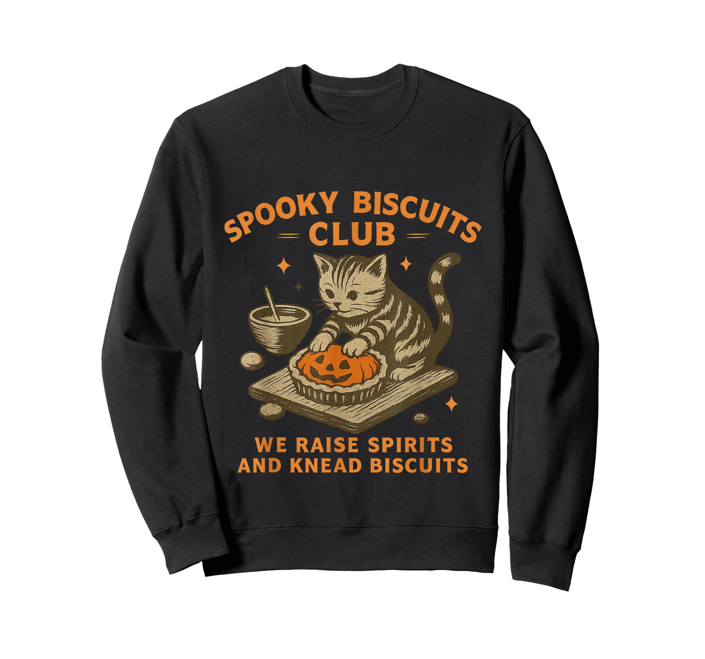 Spooky Biscuits Club Cat, Funny Cat Ghost Halloween Baking T-Shirt