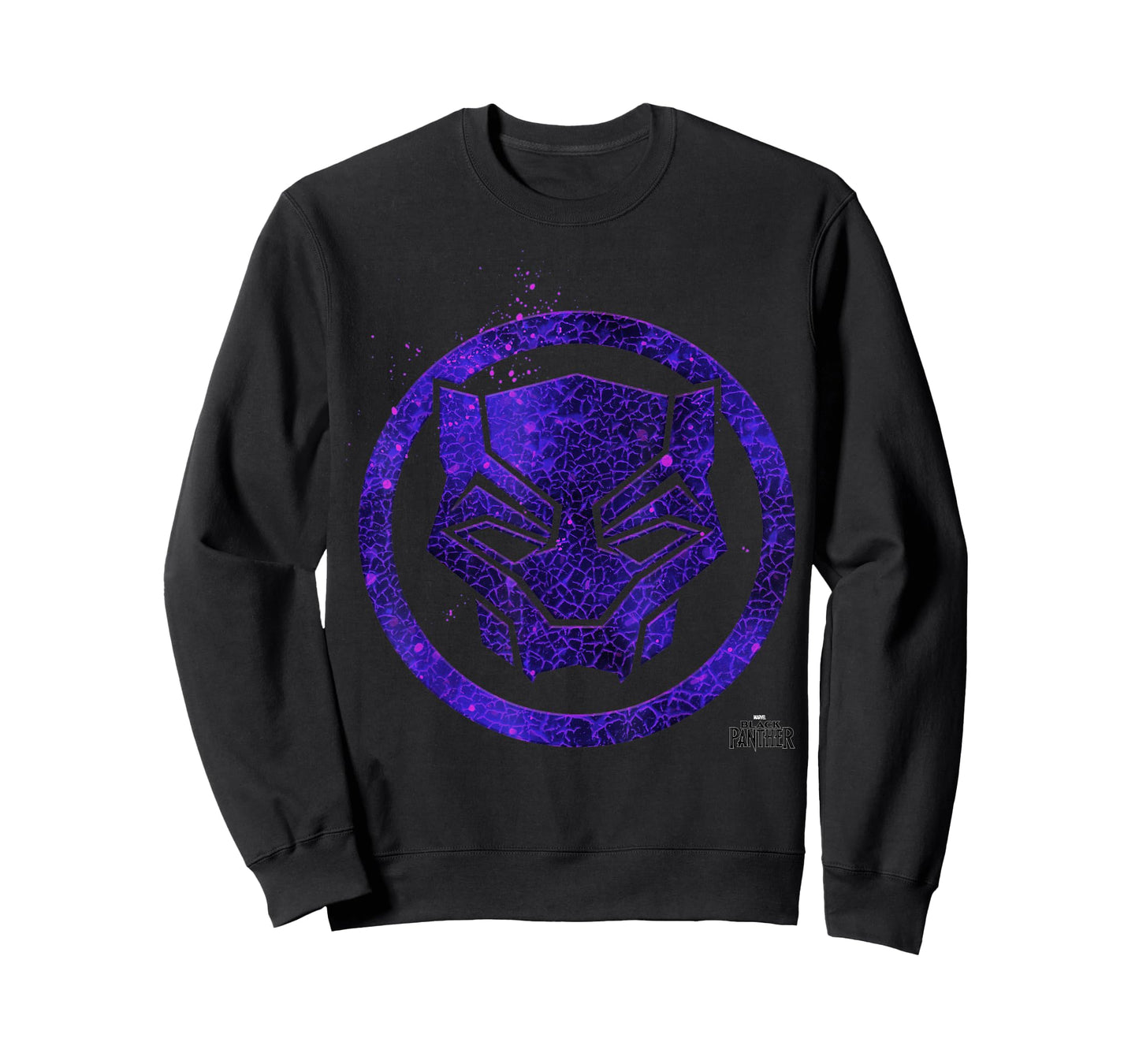 Marvel Black Panther Movie Purple Splatter Icon T-Shirt
