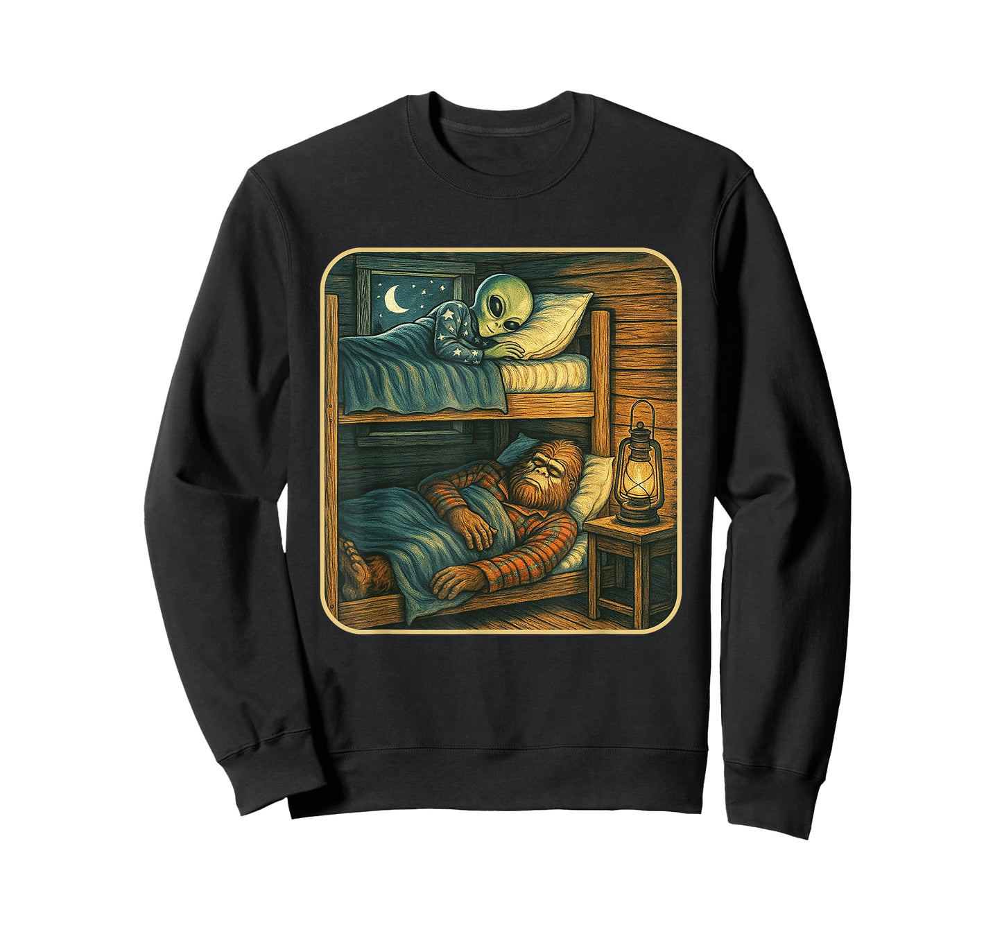 Mens Boys Sleep Shirt Bigfoot Kids Men Pajama Shirt PJ T-Shirt