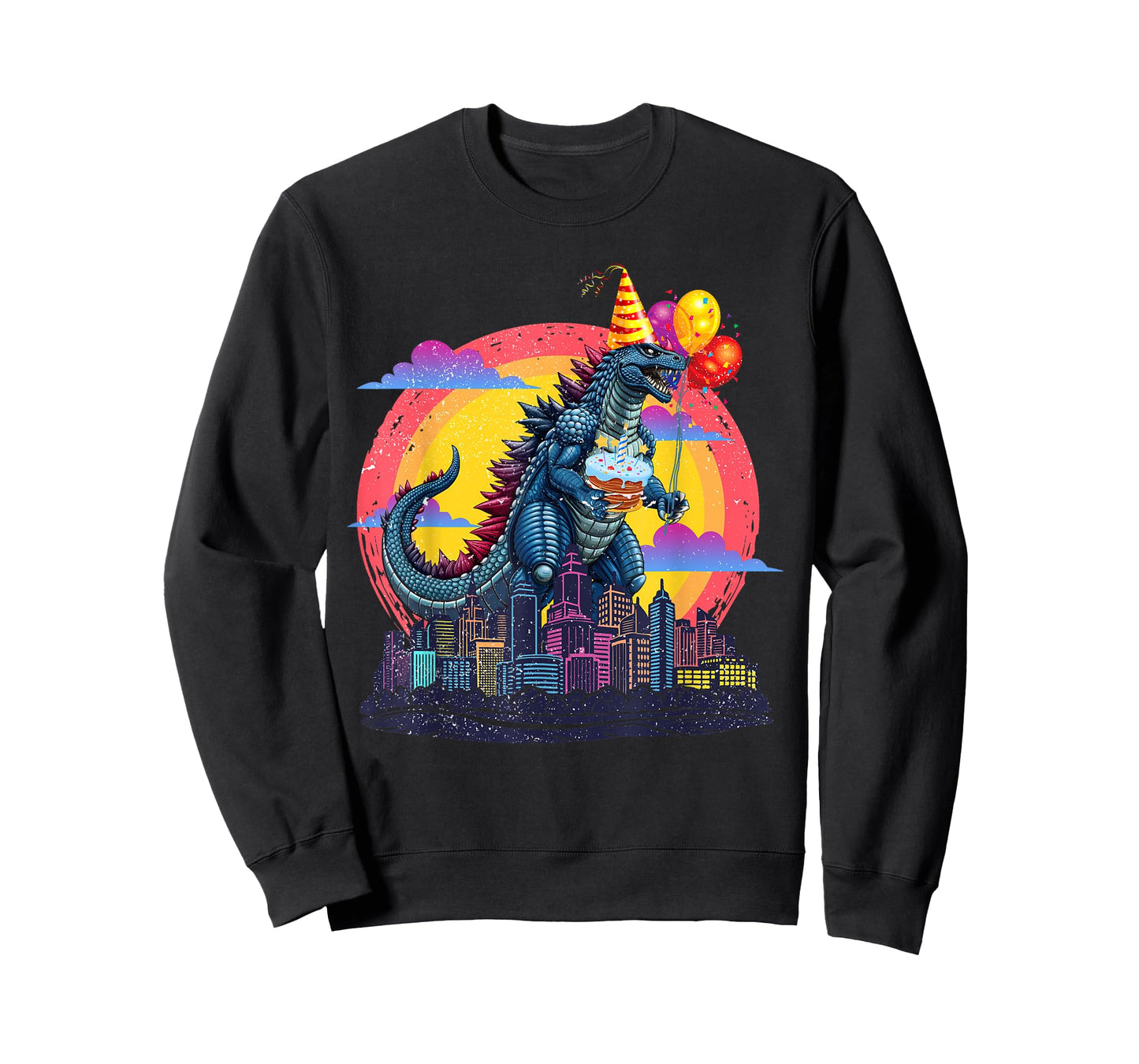 Kaiju Birthday Balloon & Cake Monster Movie Bday Decoration T-Shirt