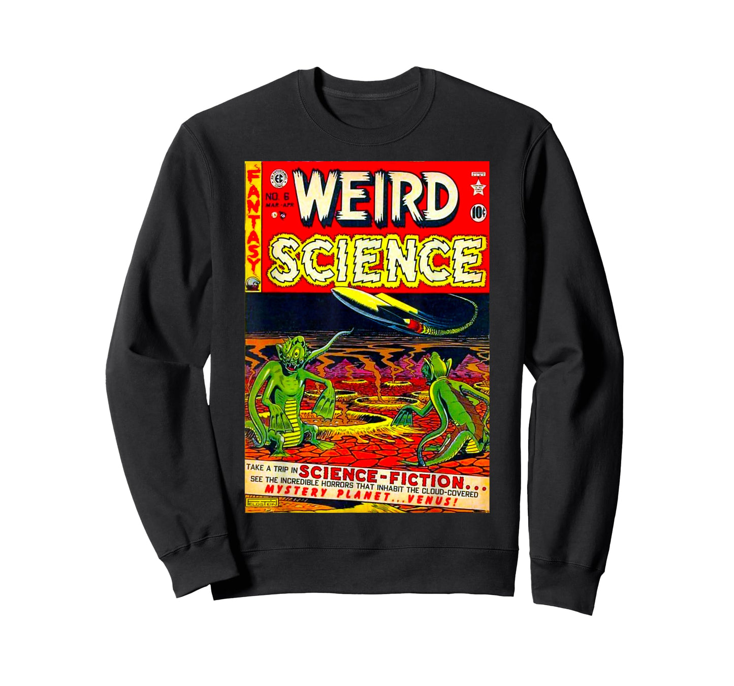 Funny Nerdy Weird Science Space Aliens Retro Comic Teacher Men Women Kids T-Shirt