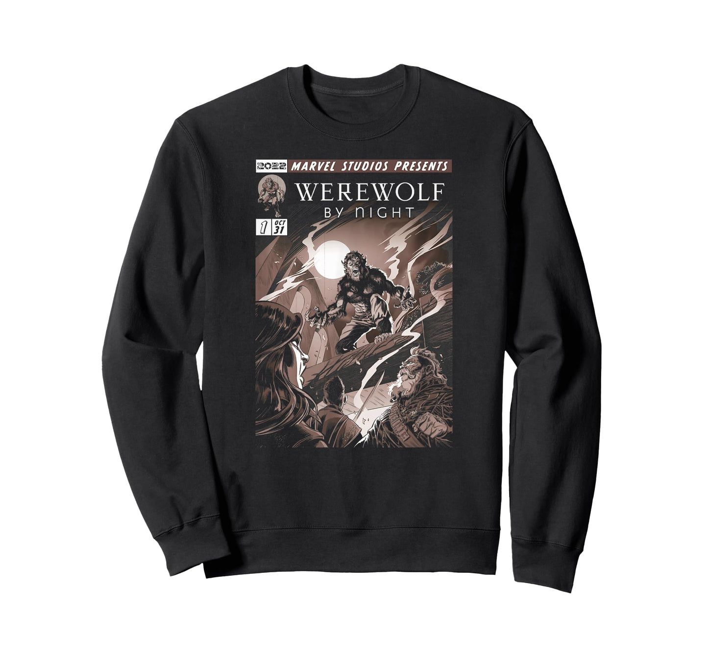Marvel Werewolf by Night Jack Colorless Comic Cover T-Shirt