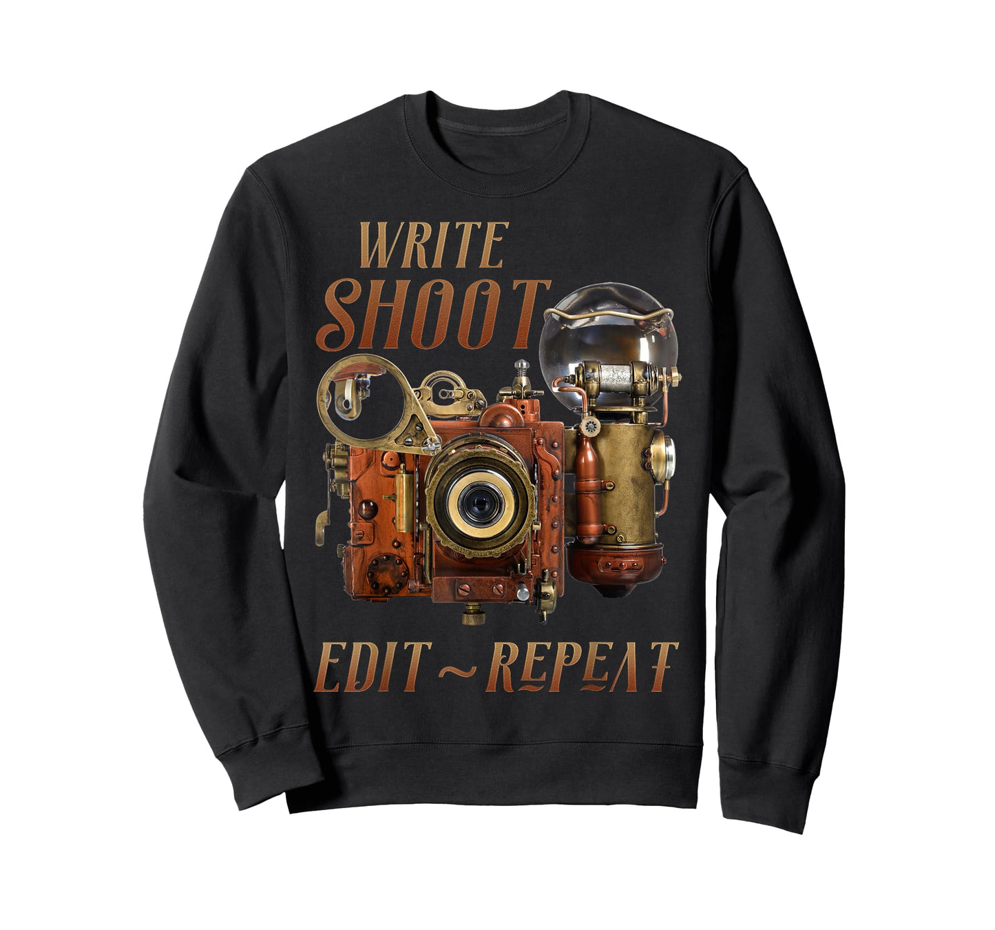 Write Shoot Edit Repeat Steampunk Flash Filmmaker T-Shirt