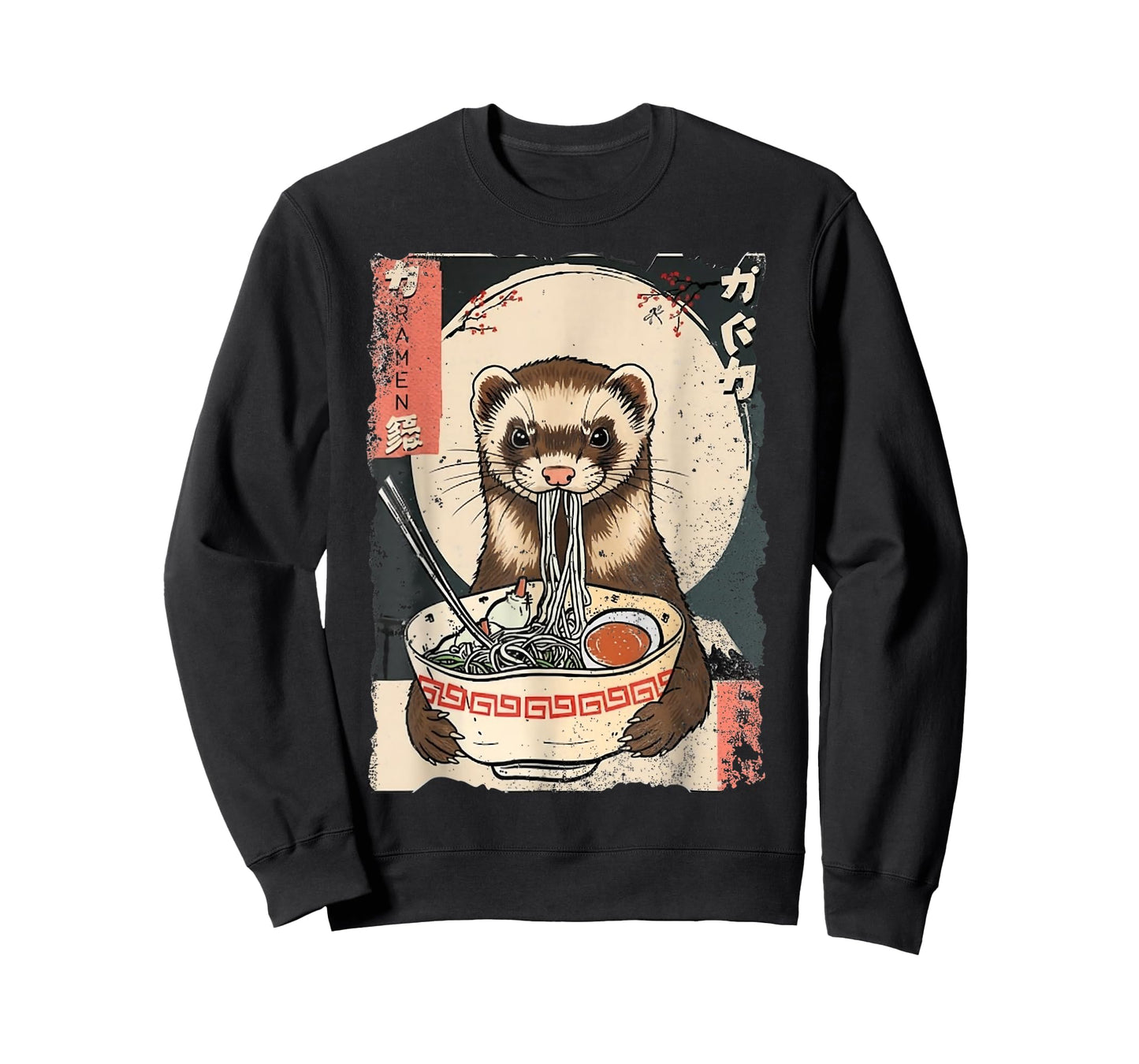 Kawaii Ferret Eating Ramen Noodles Funny Gift Men Women Kid T-Shirt