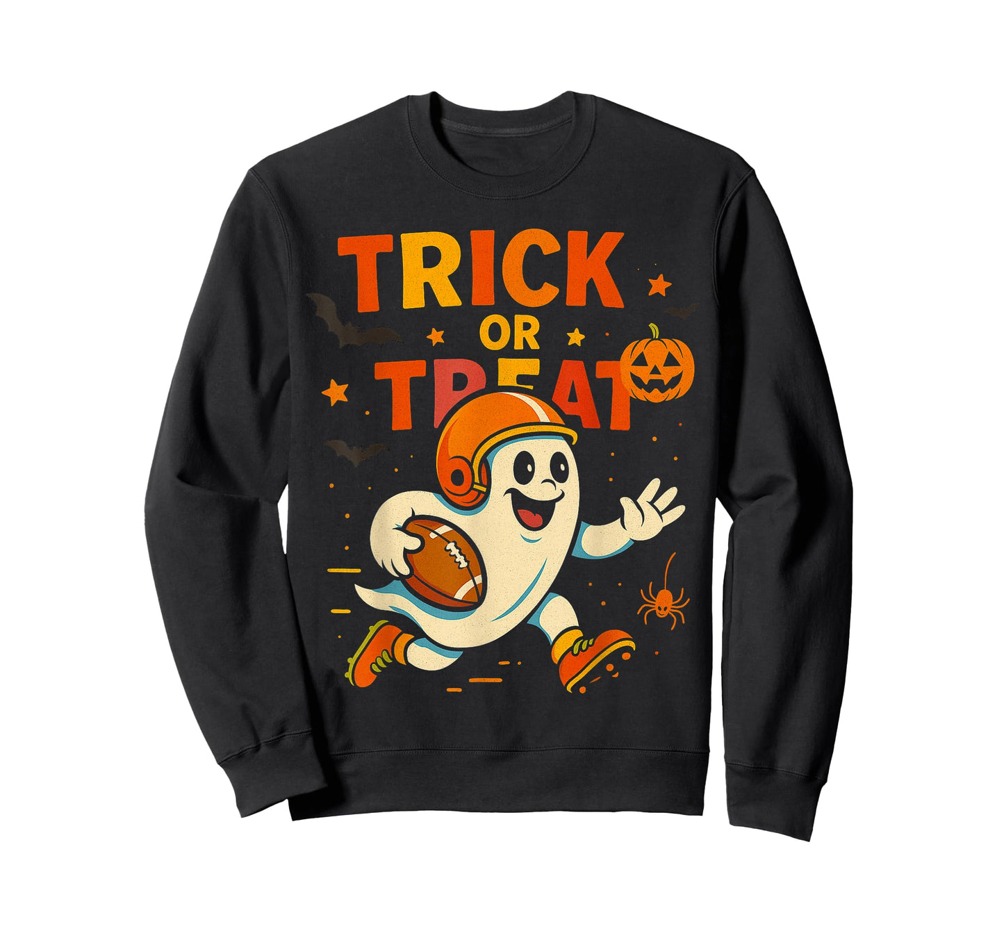 Halloween Ghost Funny Football Shirt for Boys Kids Youths T-Shirt