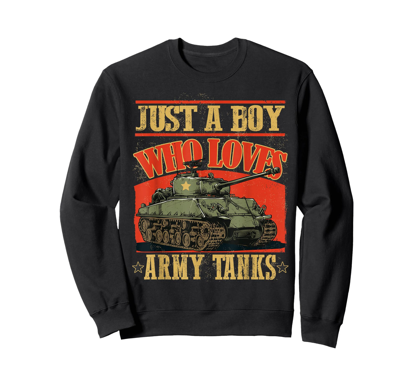 Just a Boy Who Loves Army Tanks a World War 2 Sherman Tank T-Shirt