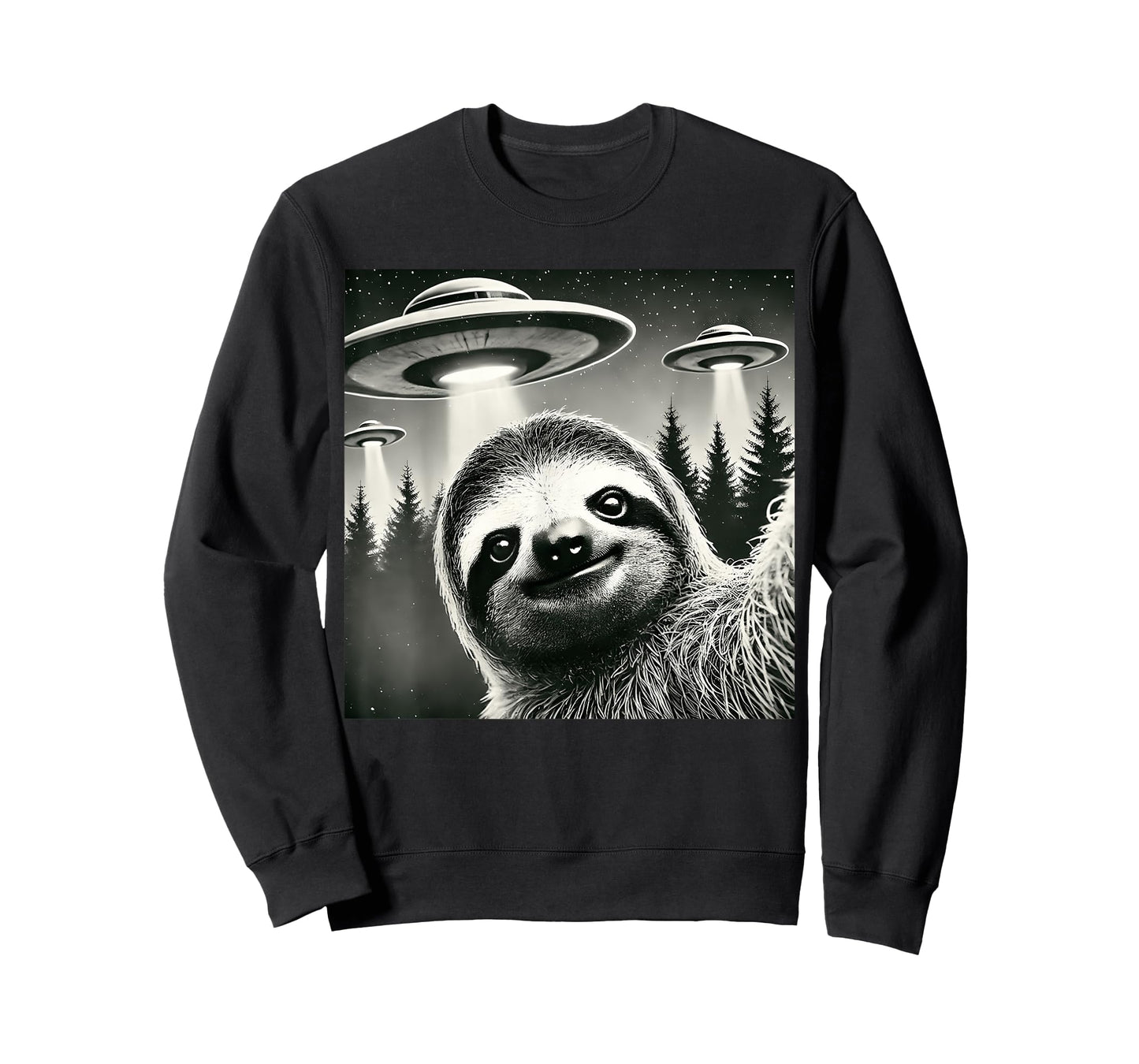 Funny Sloth Selfie UFOs T-Shirt