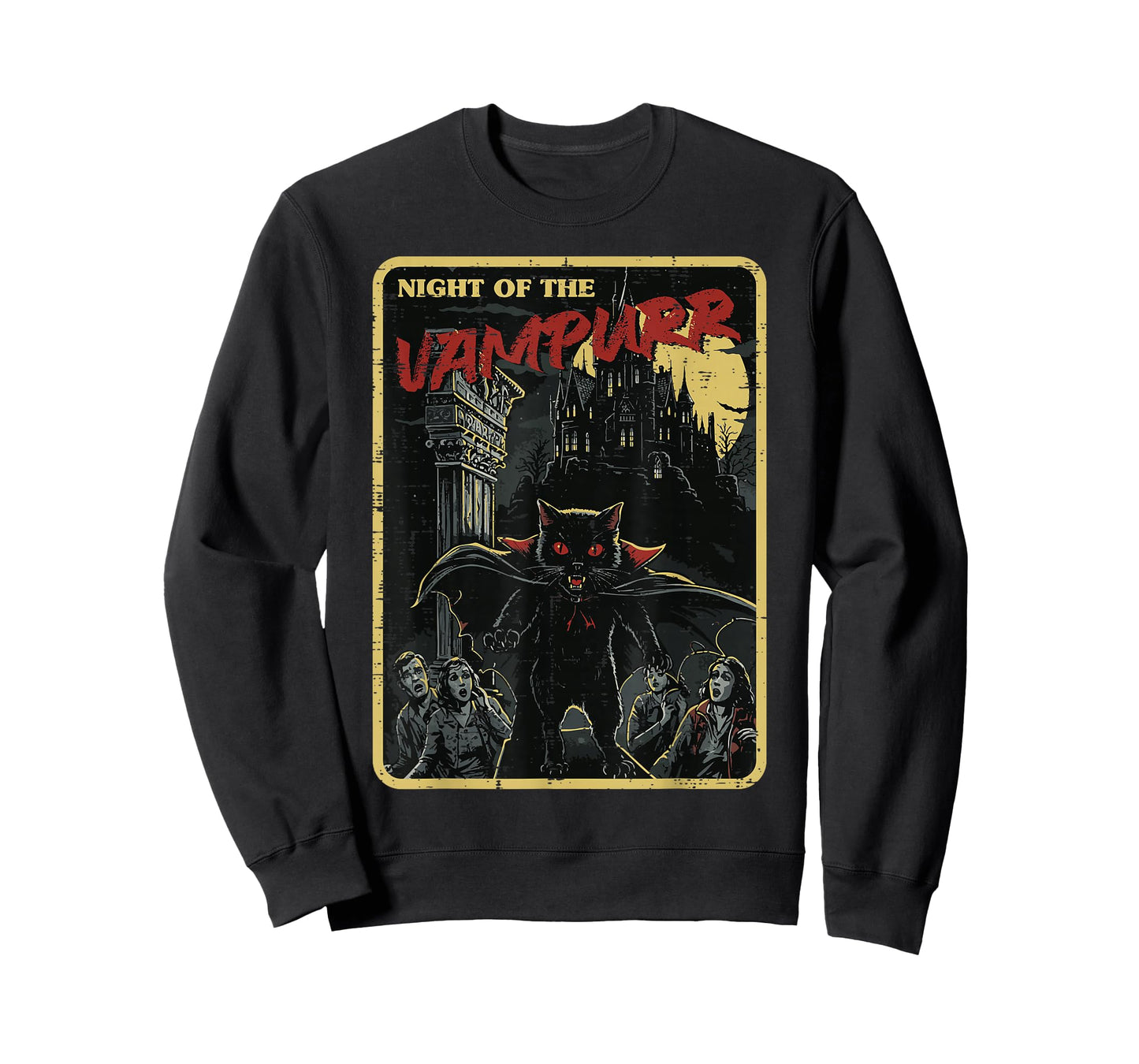 Halloween Cat Night of Vampurr Vampire Costume Men Women Kid T-Shirt