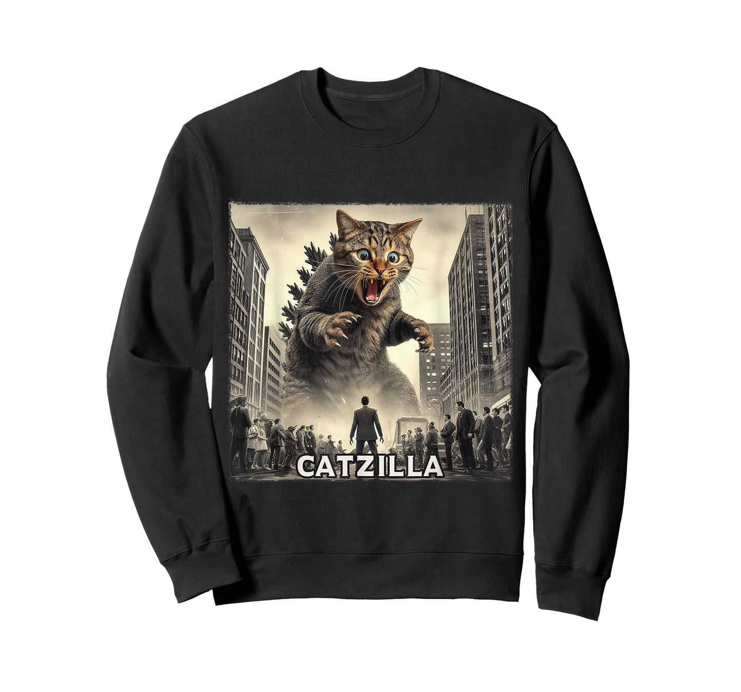 Catzilla Cat Japanese Art Funny T-Shirt