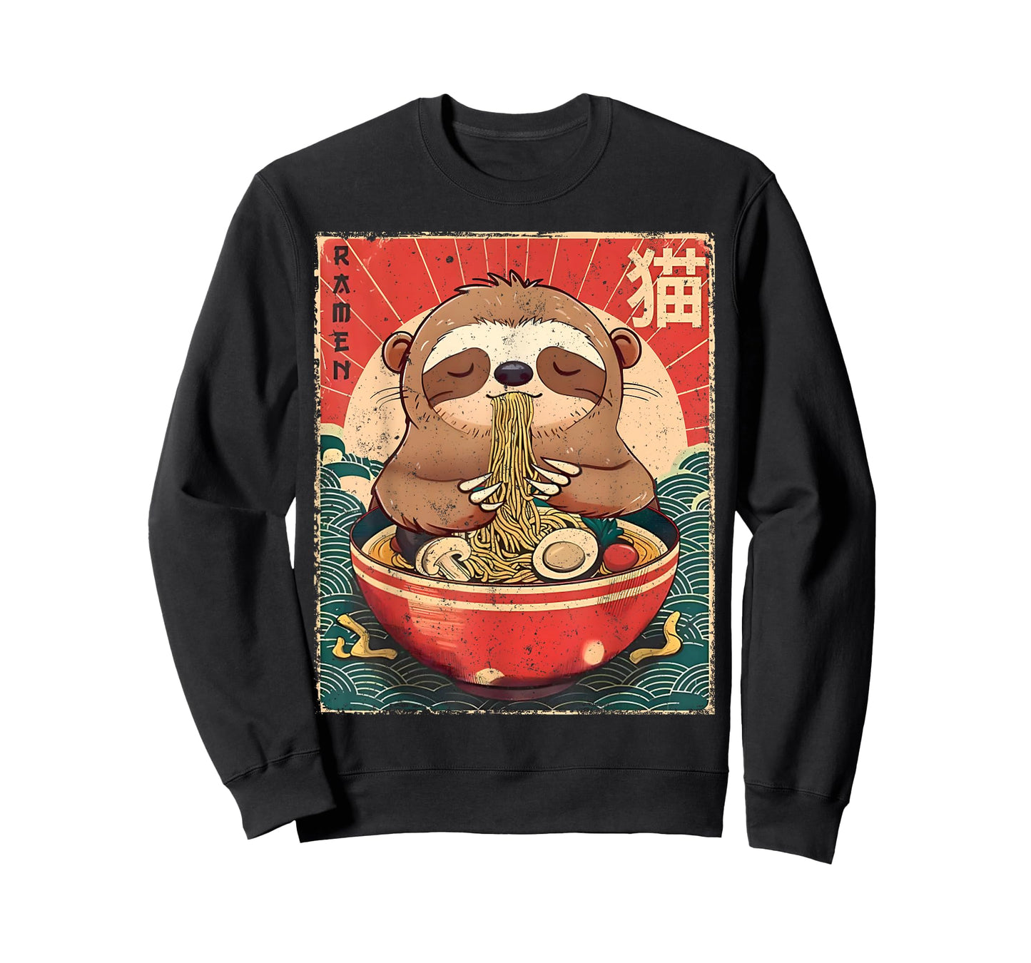 Sloth Ramen Japanese Funny Graphic Kawaii Sloths Anime Gifts T-Shirt
