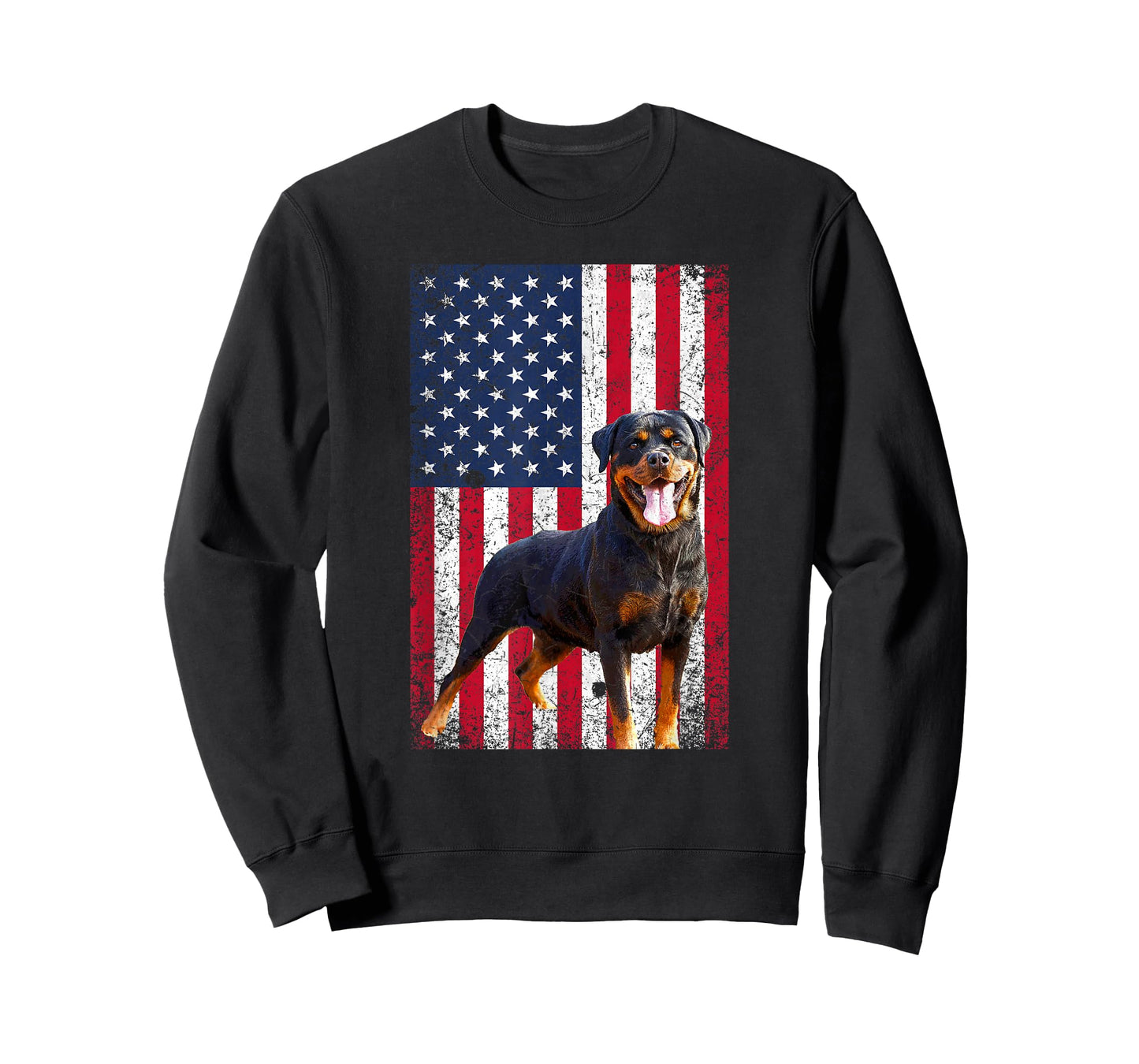USA Patriotic Dog Lovers Gift Tees Unisex-Adults Rottweiler Dog Lover Funny 4th of July Dog T-Shirt