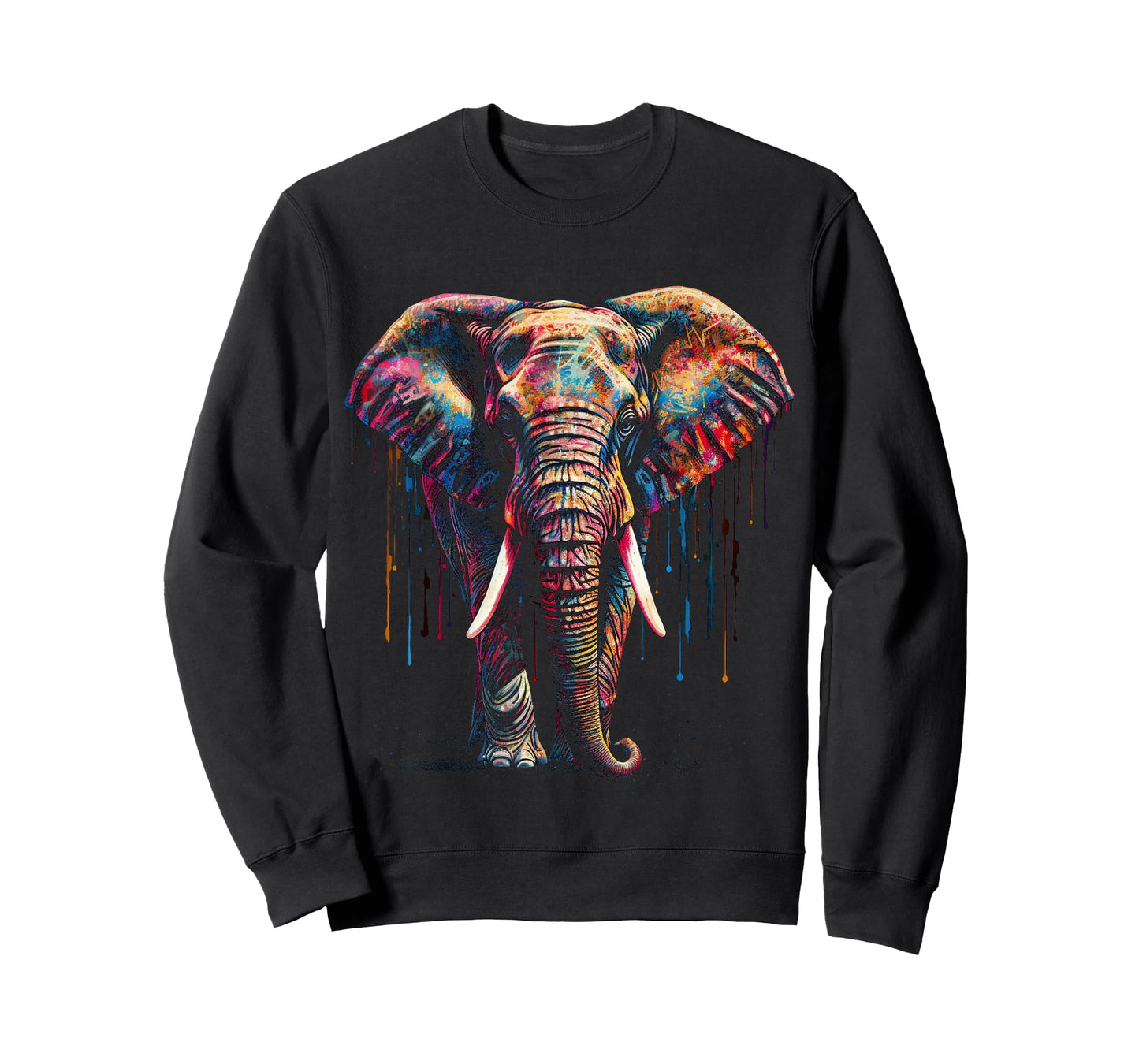 Elephant Art - Animal Colourful Zoo Elephant T-Shirt
