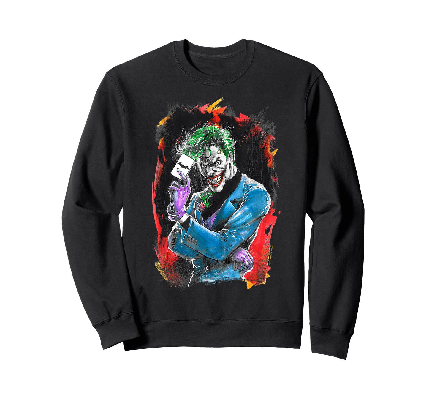 WB100 DC Comics Joker Prince of Crime Flaming Card T-Shirt