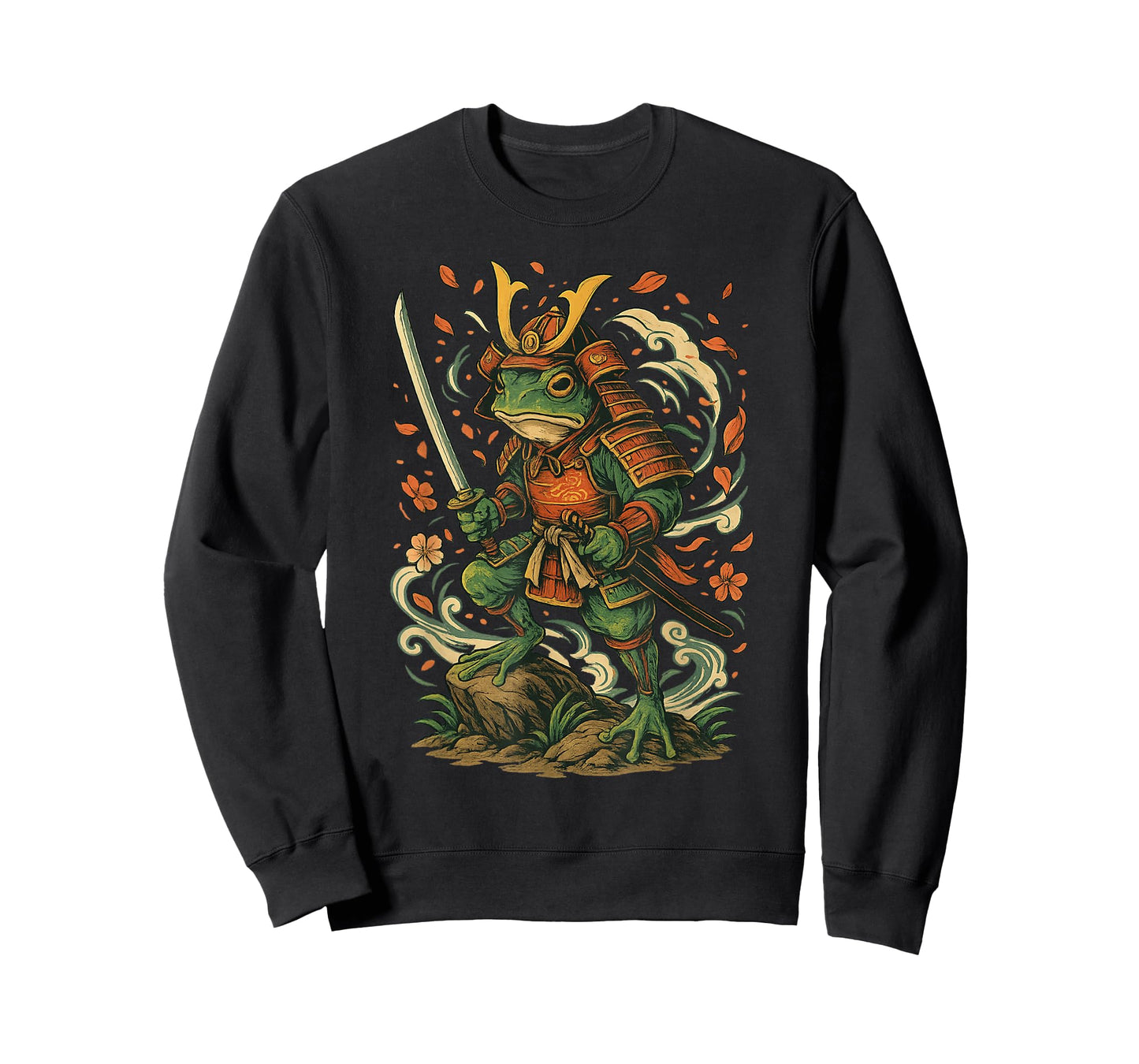 Samurai Frog Warrior Japanese for Boys Kids Men Women T-Shirt