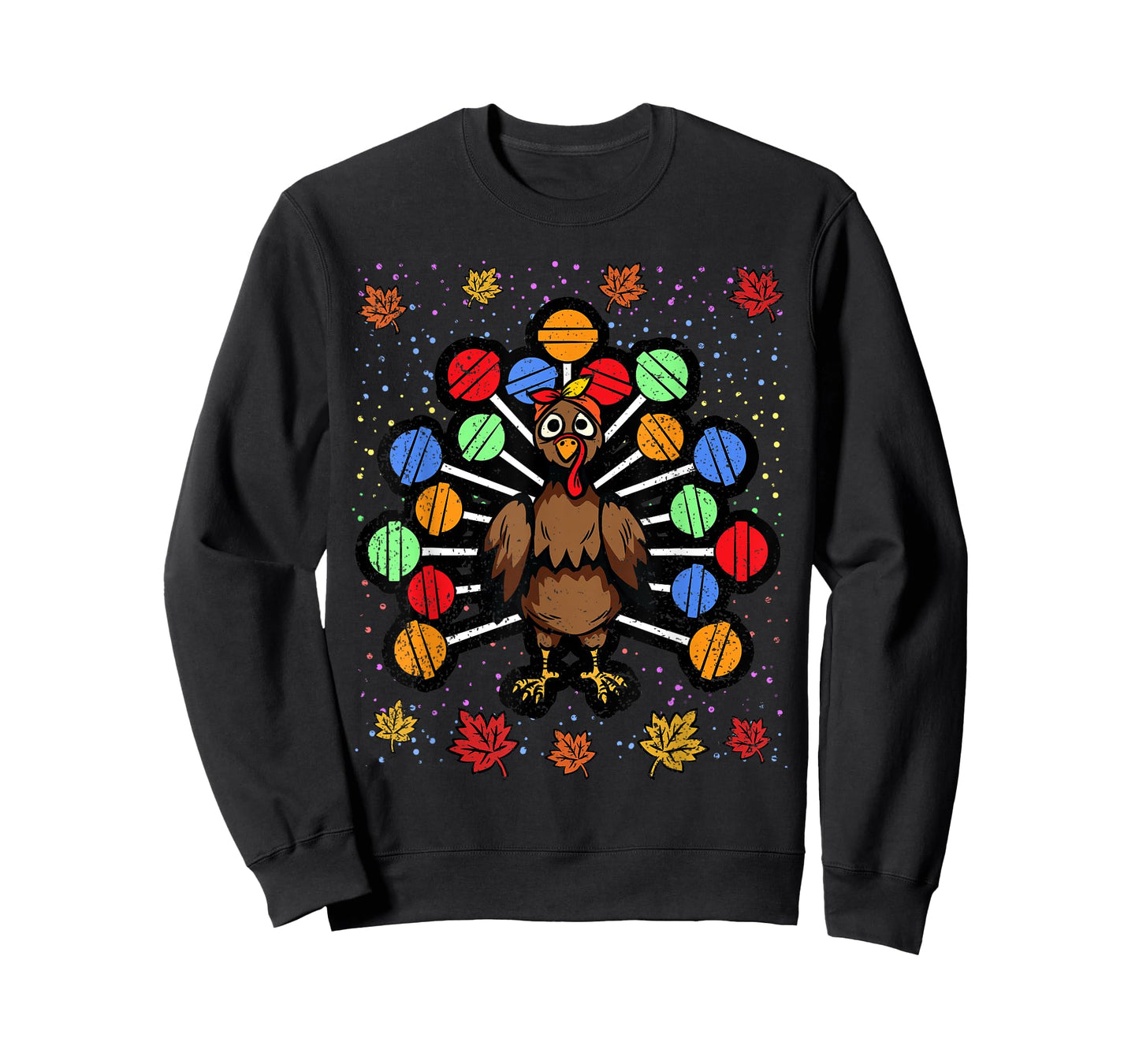 Turkey Lollipop Thanksgiving Day Funny Candy Boys Girls Kids T-Shirt