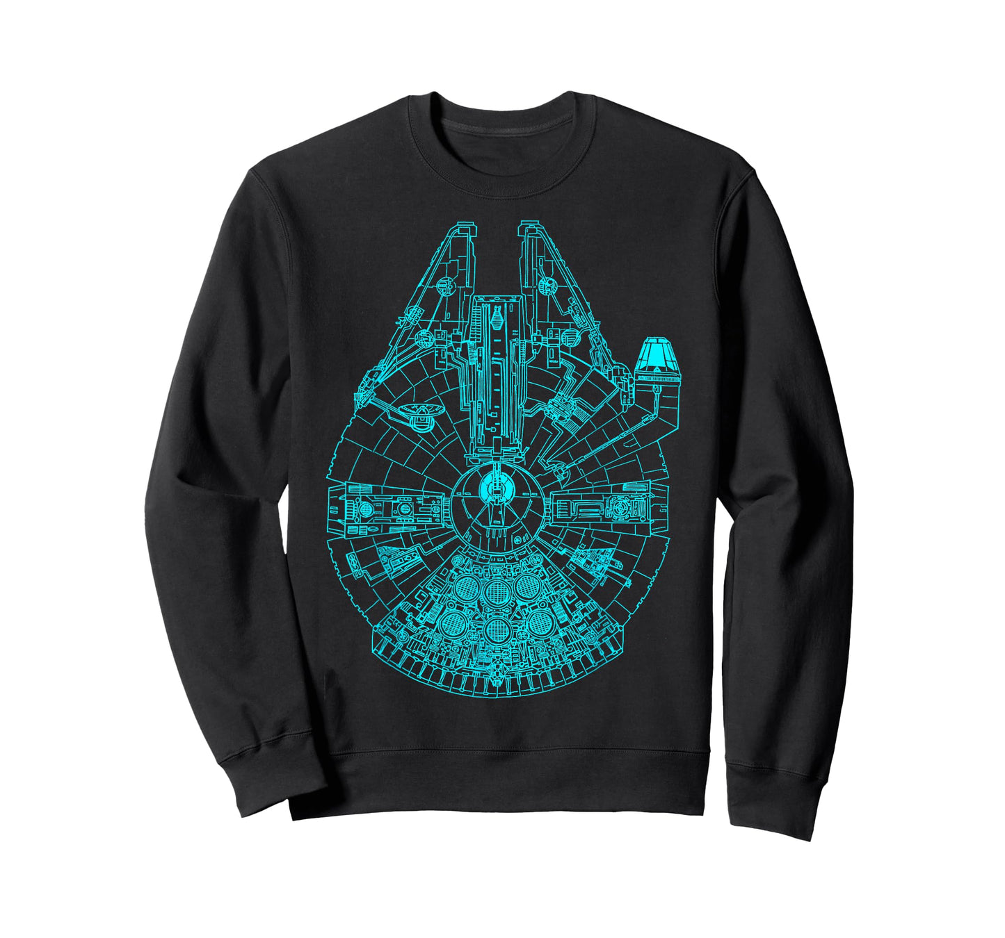 Star Wars Millennium Falcon Teal Details Graphic T-Shirt T-Shirt
