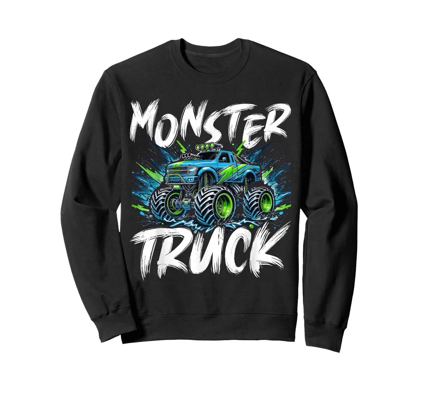 Monster Truck Men Kids Boys T-Shirt