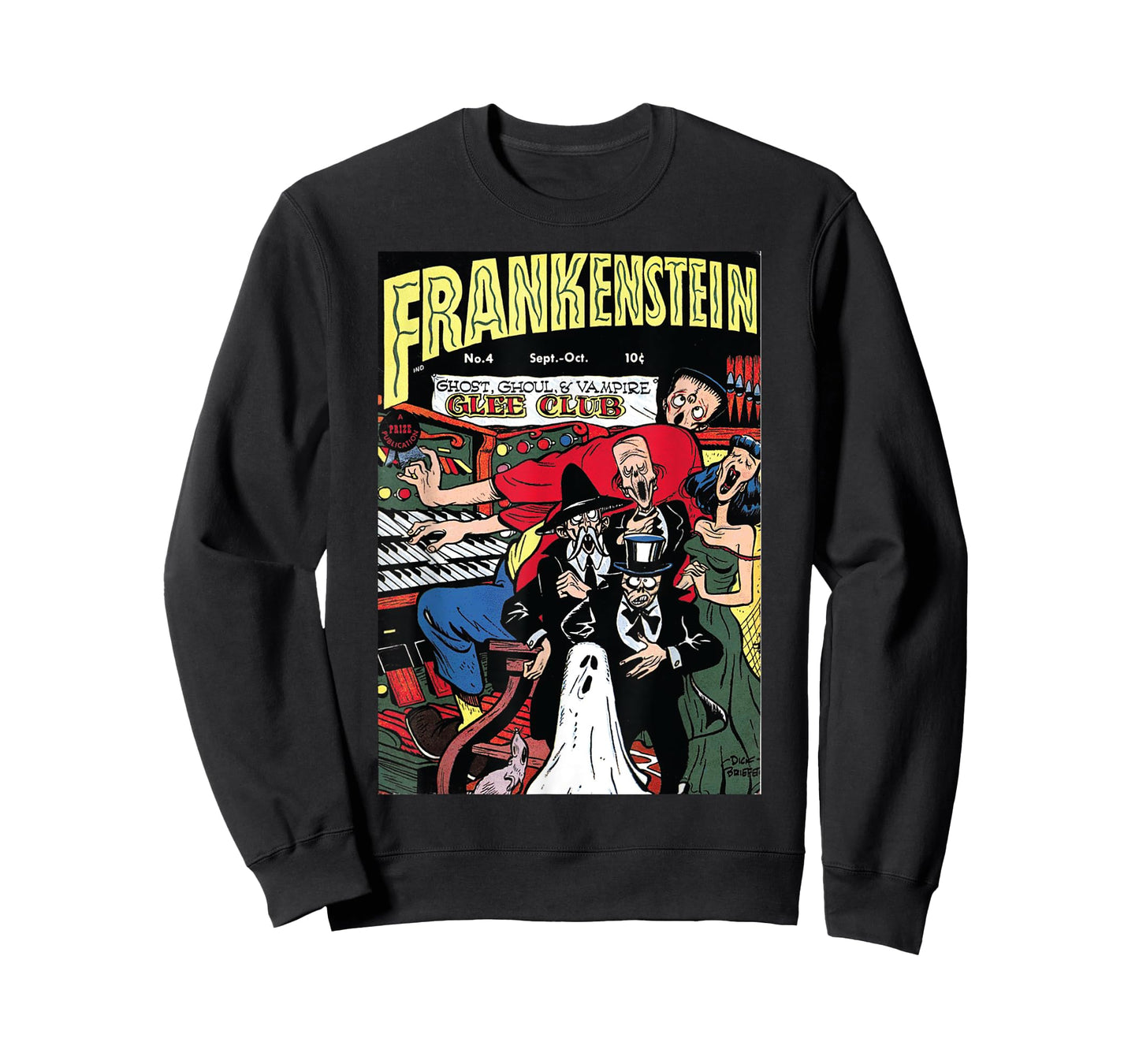 Frankenstein Halloween Horror Vintage Comic Book Retro Funny T-Shirt
