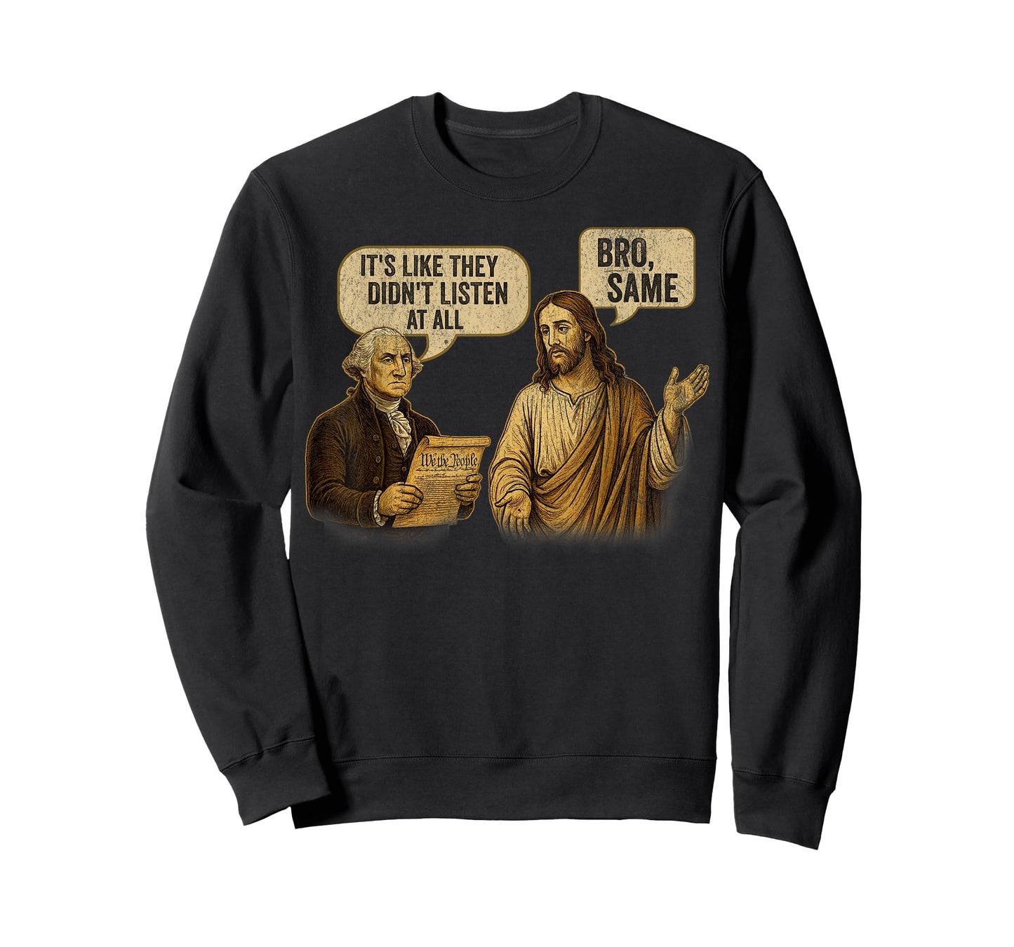 George Washington Jesus Christ Comic Satire Political Humor T-Shirt