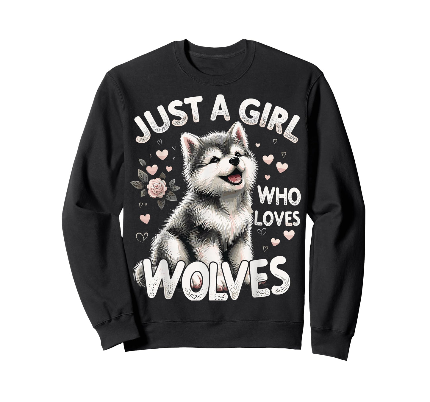 Cute Wolf Just a Girl Who Loves Wolves T-Shirt