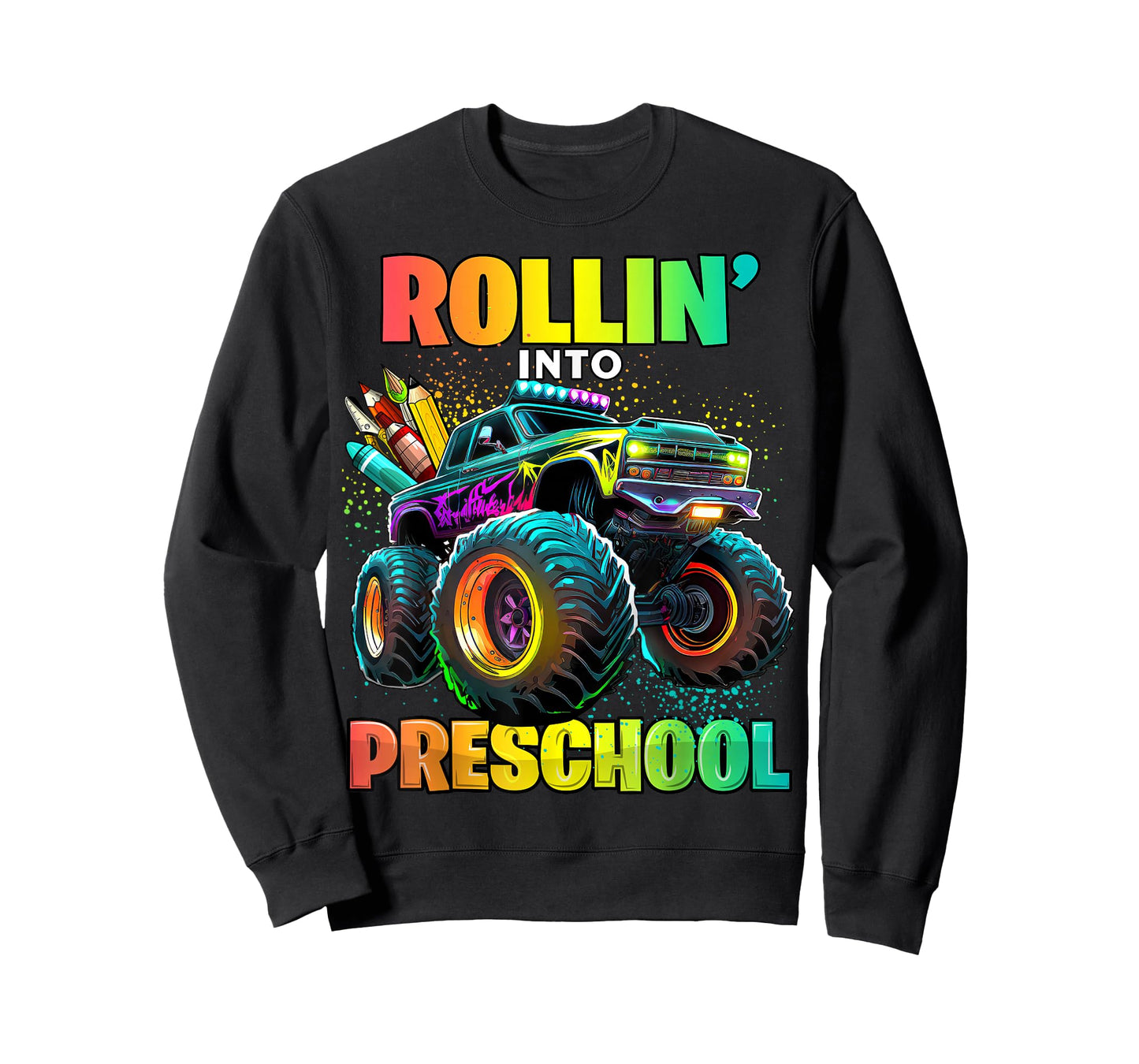 Preschool Monster Truck Back to School First Day of School T-Shirt