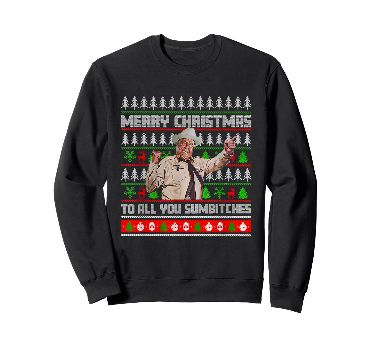 Merry Christmas to All You Sumbitches Funny Ugly Sweater T-Shirt