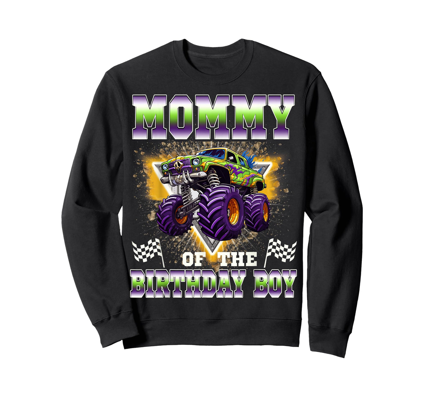 Mommy of The Birthday Boy Monster Truck Birthday Family T-Shirt
