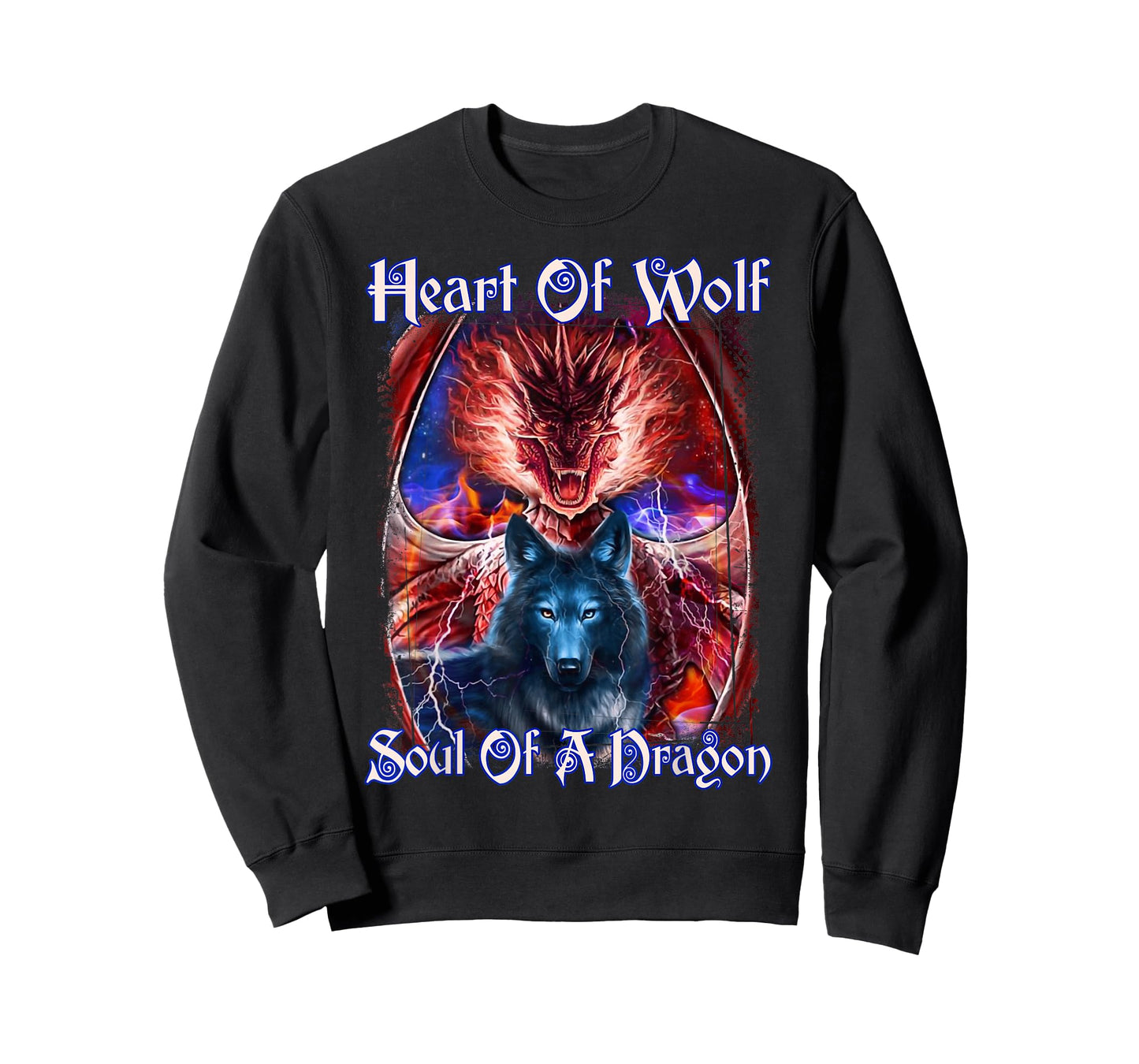 Heart Of Wolf Soul Of A Dragon T-Shirt