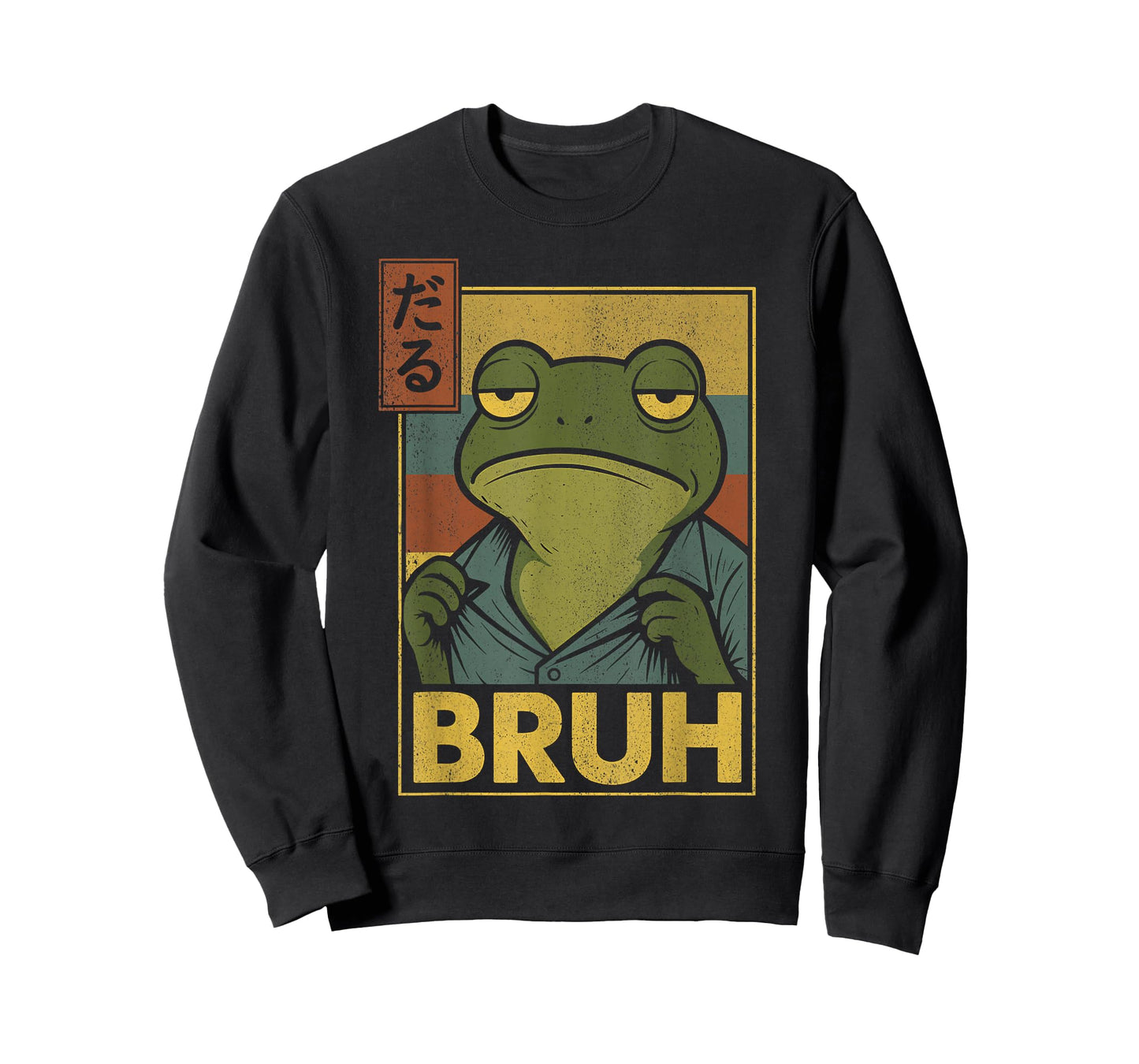 Funny Frog Bruh Teen Boys Girls Men Women Meme Japanese Anim T-Shirt