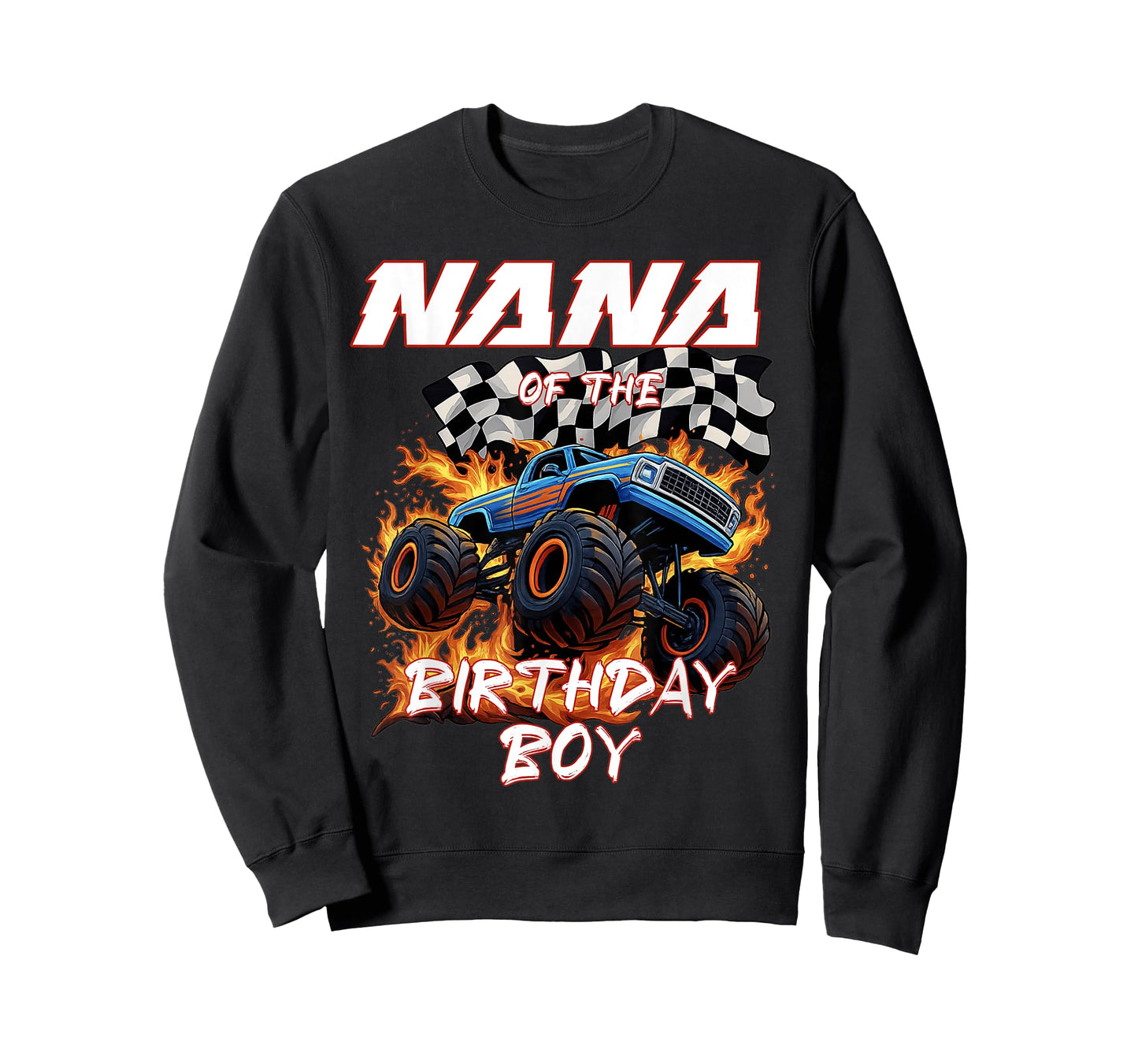 Nana of The Birthday Boy Monster Truck Family Matching T-Shirt