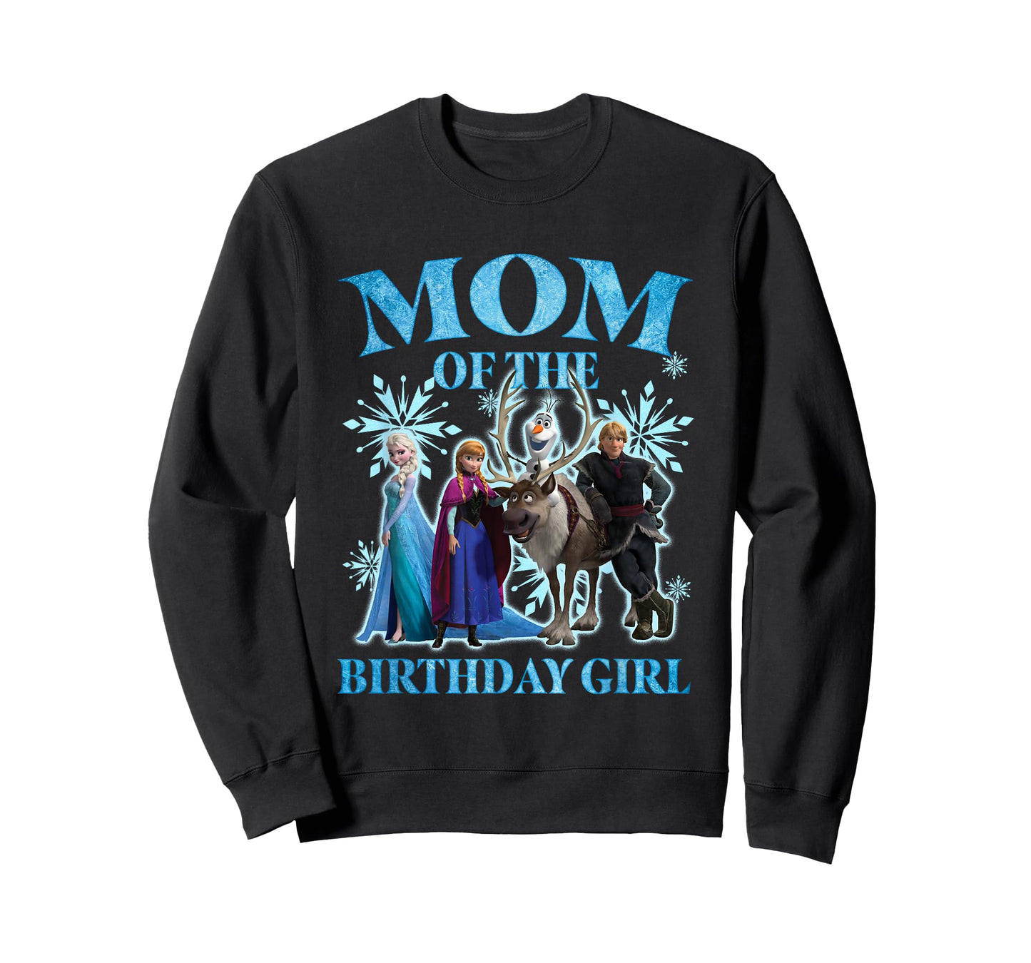 Disney Frozen Mom of The Birthday Girl Group Shot Chest Logo T-Shirt