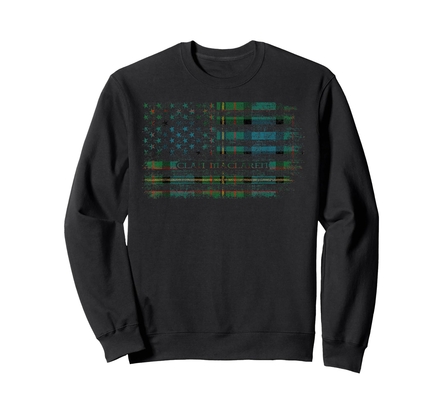Clan MacLaren Scottish tartan US flag kilt Scotland T-Shirt