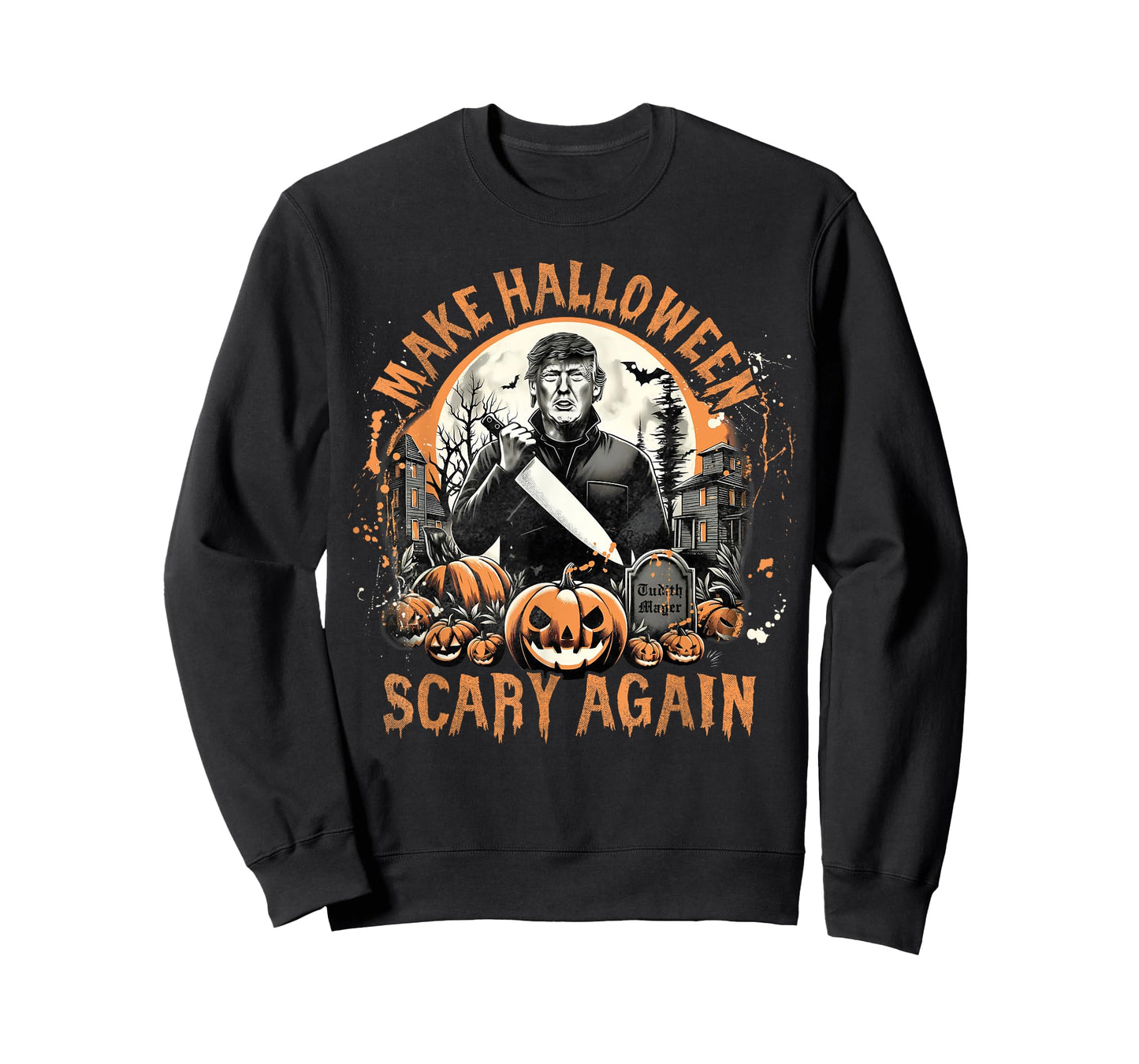 Make Halloween Scary Again Funny Trump Jack O Lantern Spooky T-Shirt