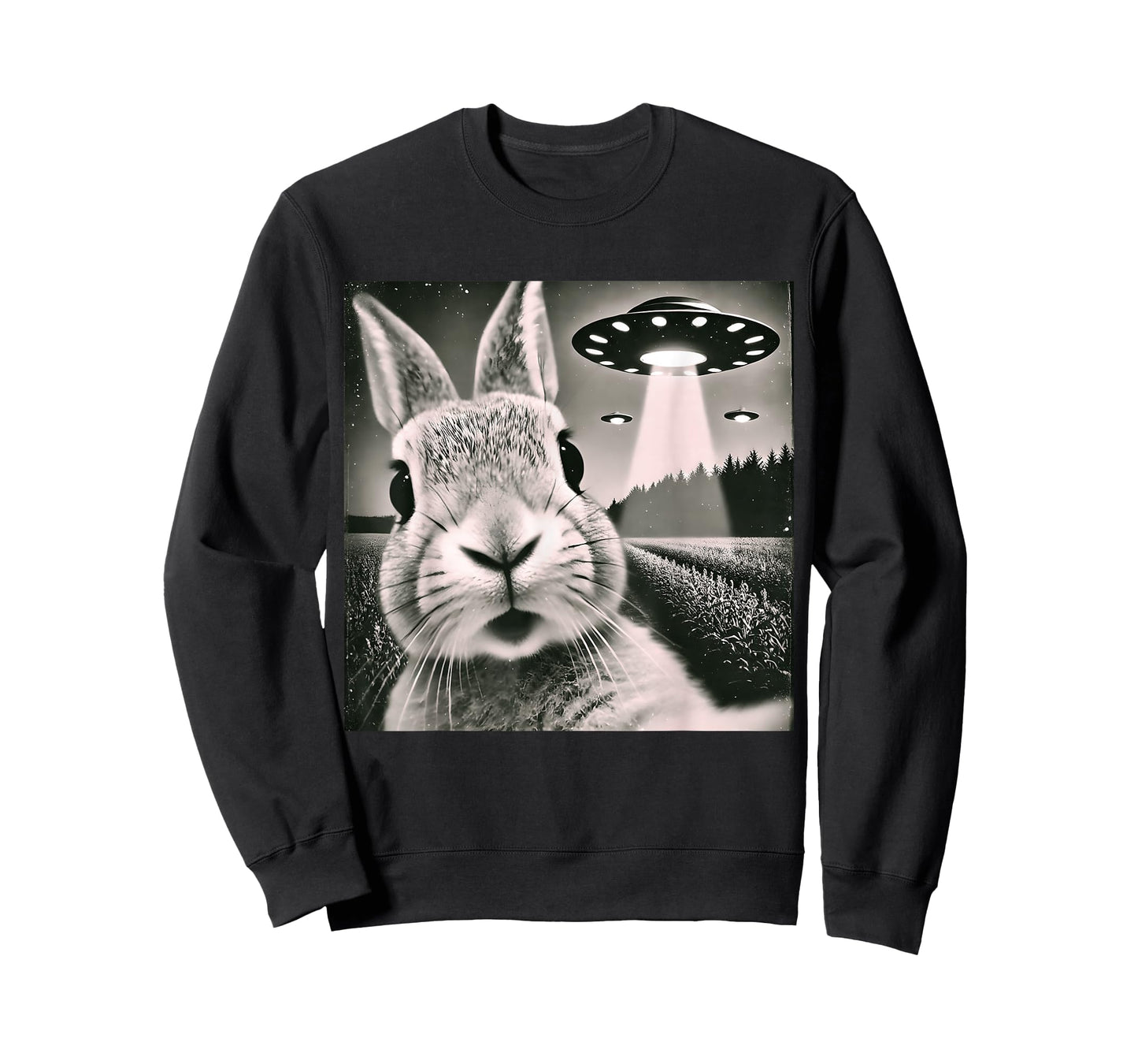Funny Rabbit Bunny Selfie UFOs T-Shirt