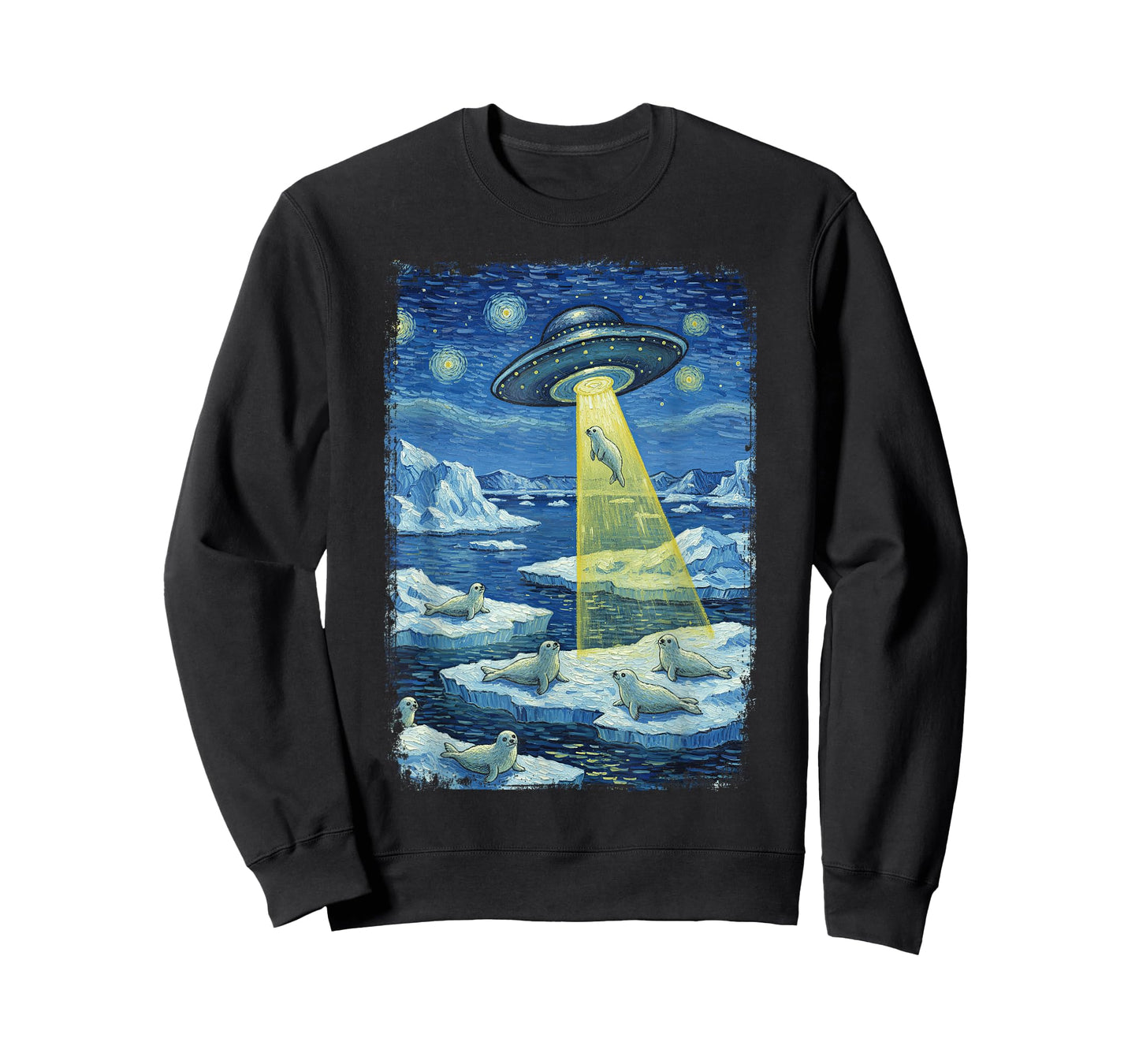 Alien Abduction Seal in Arctic T-Shirt