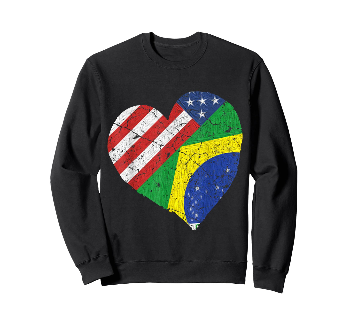 Half Brazilian Half American Flag Brazil USA Pride T-Shirt